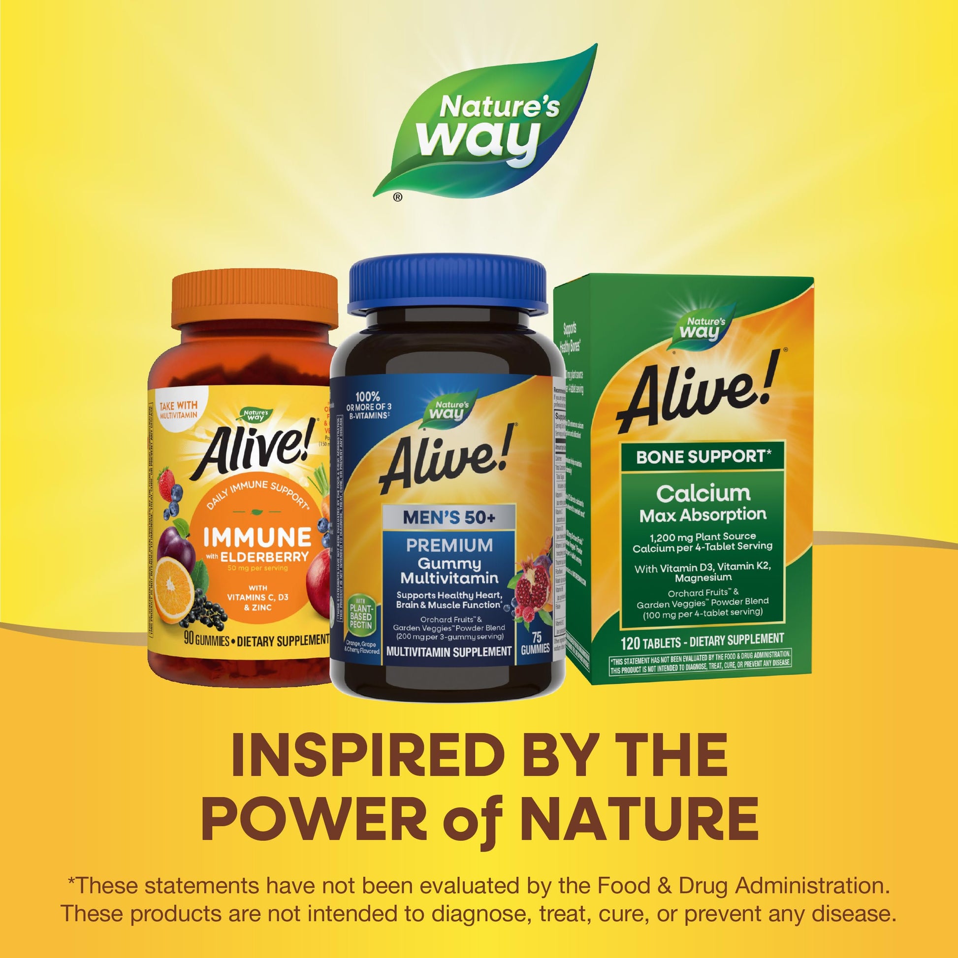 Nature’s Way Alive! Men’s 50+ Premium Gummy Multivitamin, Supports Healthy Heart, Brain & Muscle Function Nature's Way buy supplements canada