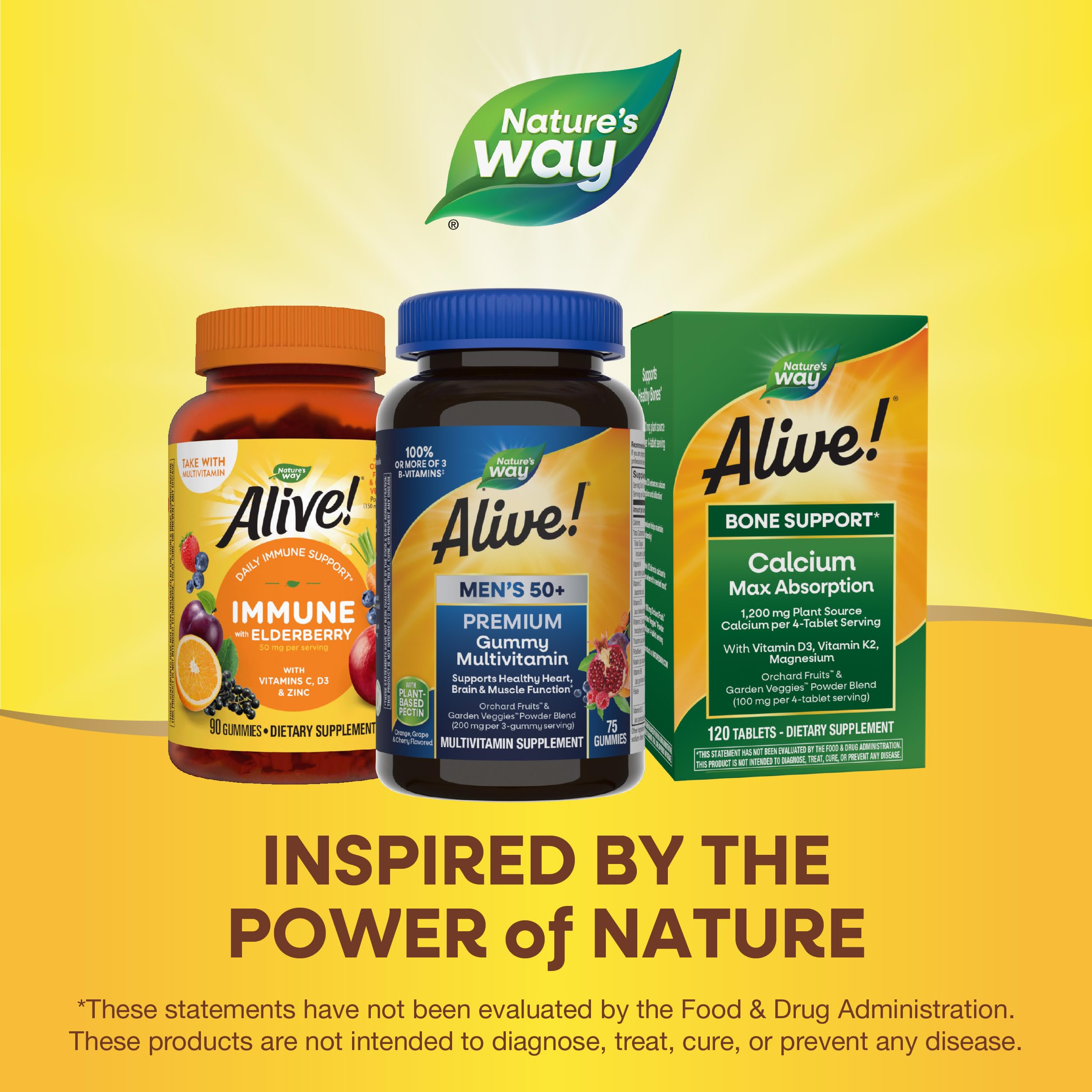 Nature’s Way Alive! Men’s 50+ Premium Gummy Multivitamin, Supports Healthy Heart, Brain & Muscle Function Nature's Way buy supplements canada