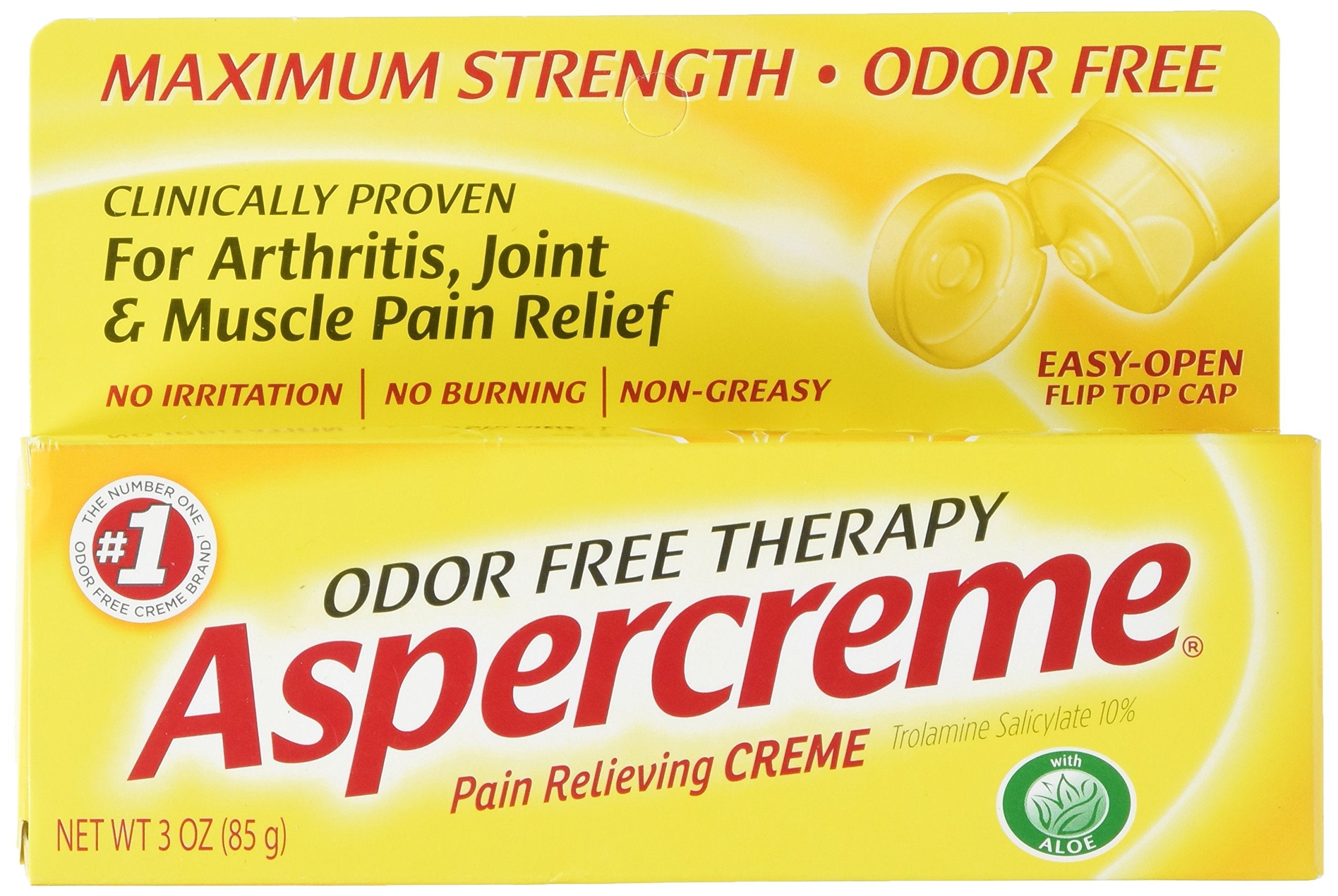 Aspercreme Maximum Strength Pain Relief Cream with Aloe 3 oz. (Pack of 4) for Arthritis Joint & Muscle Pain Aspercreme buy supplements canada