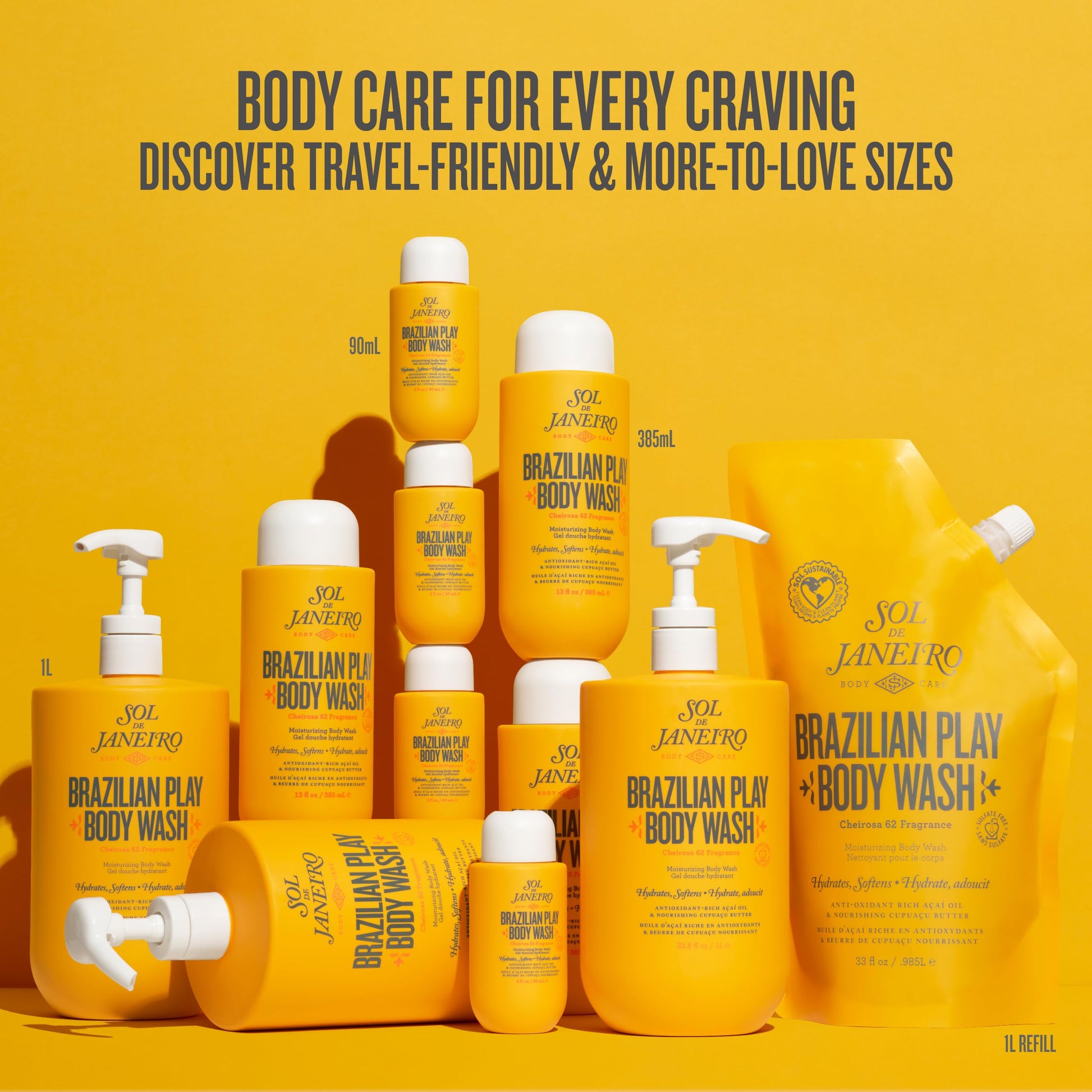 Sol de Janeiro Brazilian Play Moisturizing Shower Cream Gel Body Wash 385mL/13.0 fl oz. Sol de Janeiro buy supplements canada