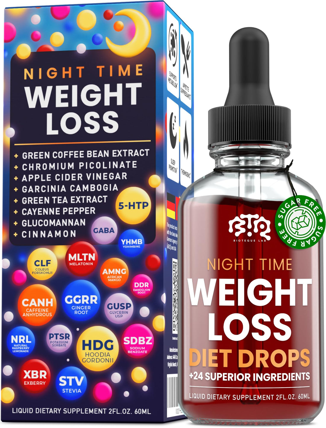 BIOTEQUELAB Night Time Weight Loss Diet Drops - Appetite Control, Fat BIOTEQUELAB buy supplements canada