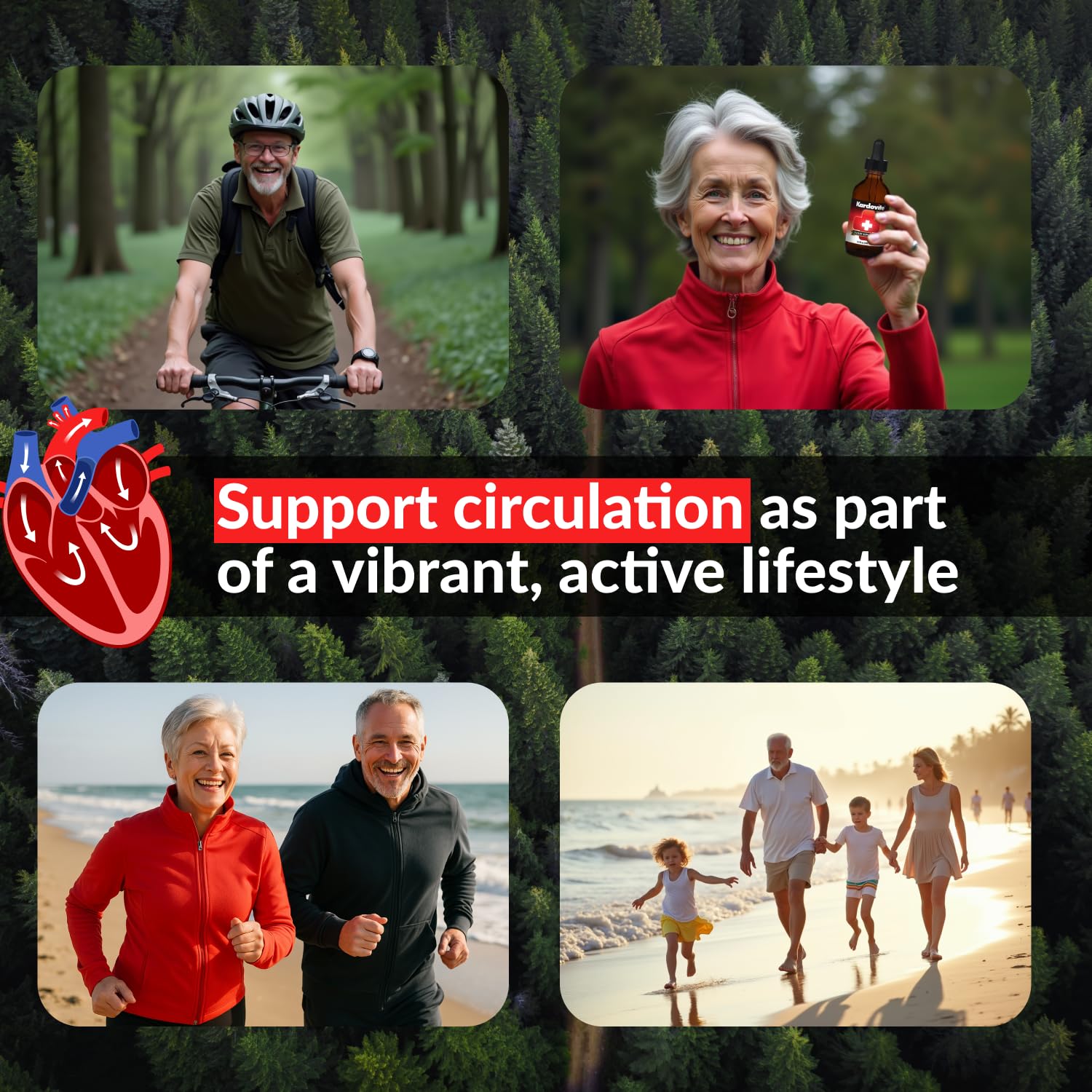 Kardovite Herbal Circulation Support Drops 100ml | Supports Circulatory Wellness with Hawthorn, Garlic, Ginkgo, Cayenne, Milk Thistle, Bilberry & Valerian | Supports Vitality & Daily Wellness Kardovite buy supplements canada