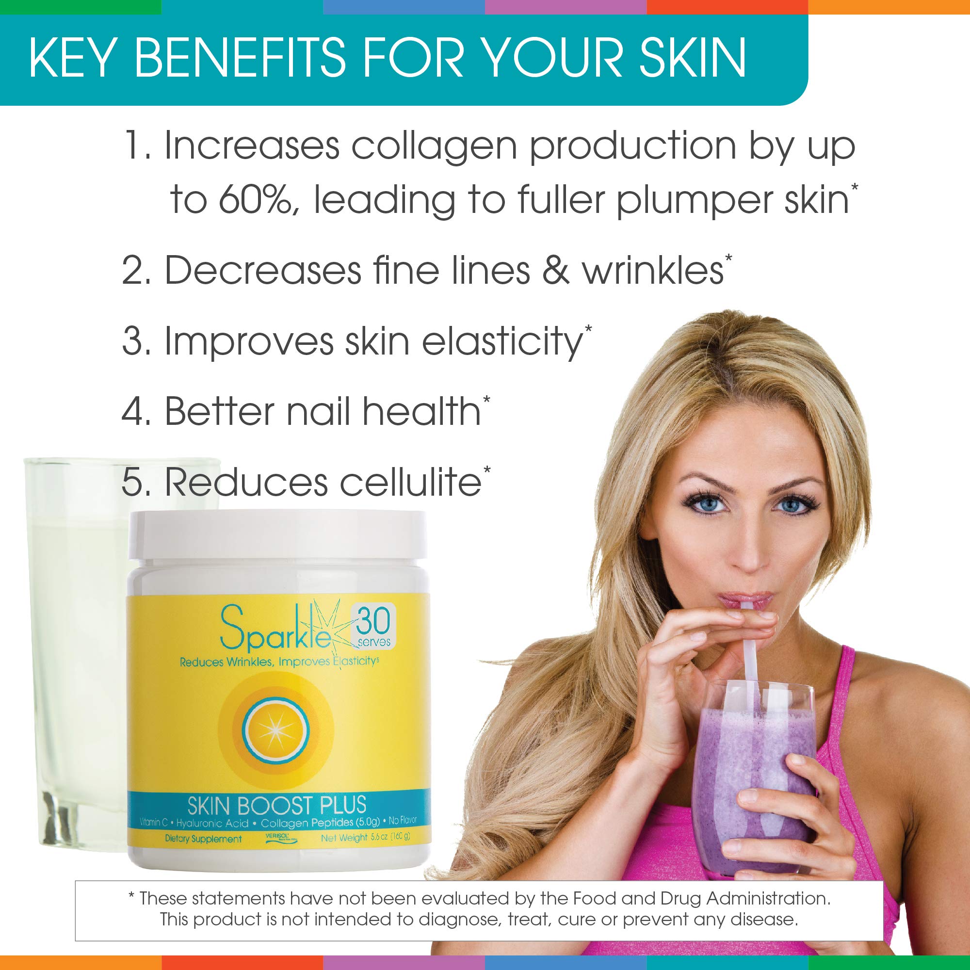 Hydrolyzed Collagen Powder - Sparkle Skin Boost Plus (No Flavor) [30-Serves] Verisol Pept Sparkle Collagen buy supplements canada