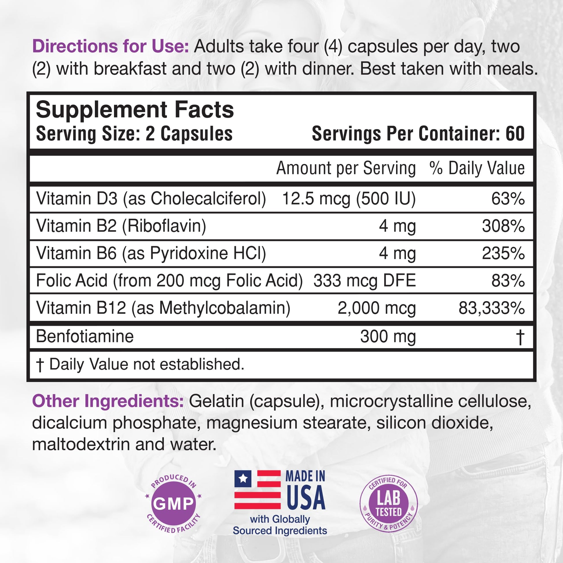 RHP Nerve Support Formula. Nutritional Support of Neuropathy, Nerve Relief from Aches, Nerve Pain & Discomfort. B-Complex with Benfotiamine and Methyl B12. 120 Capsules RHP buy supplements canada