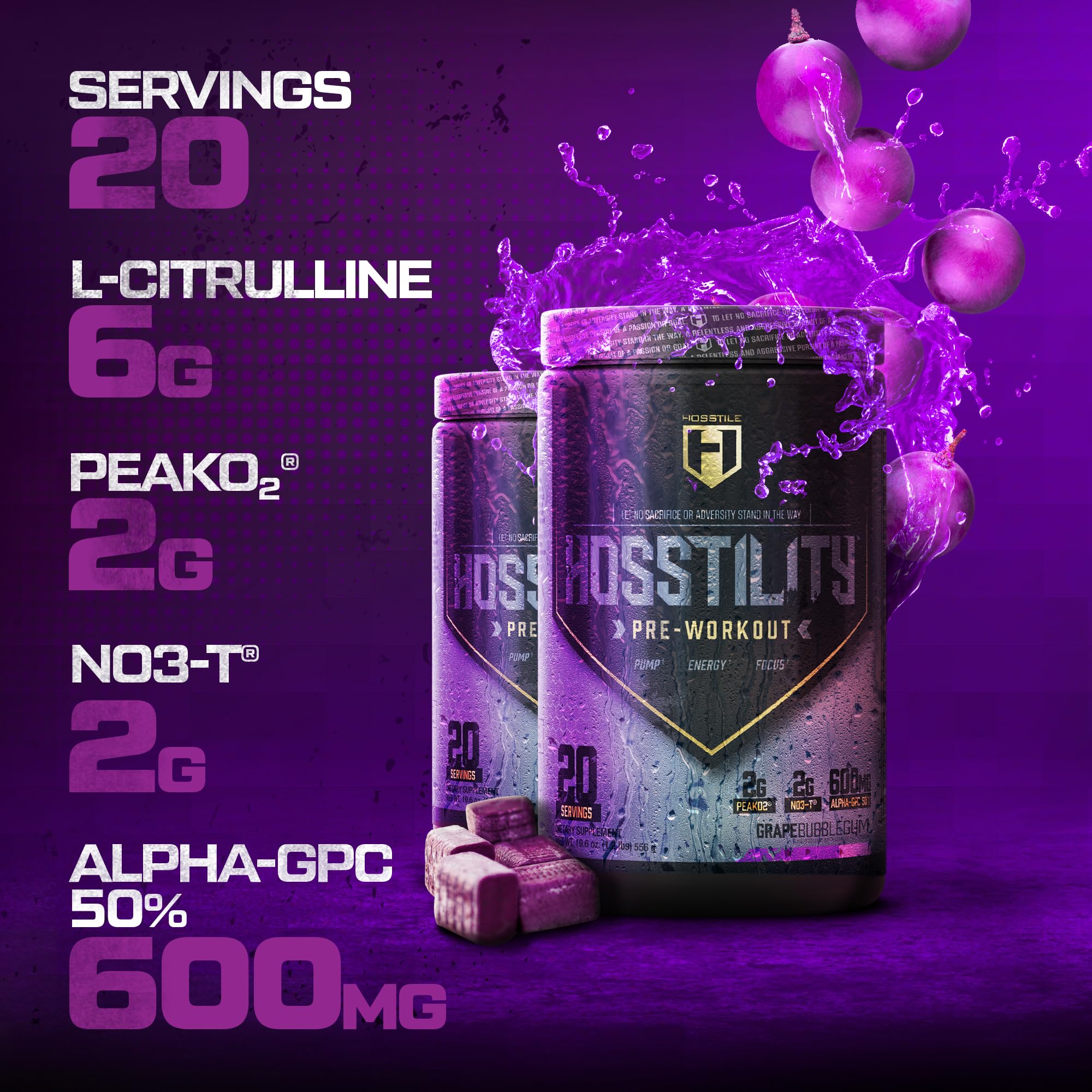 HOSSTILE Hosstility Pre Workout, All-in-One Pre Workout Powder for Men and Women HOSSTILE buy supplements canada