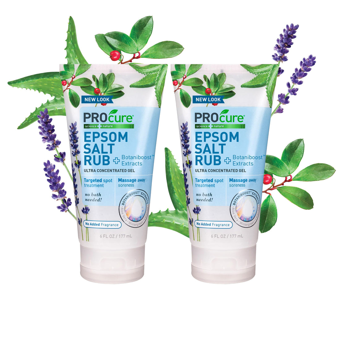 PROcure Epsom Salt Rub Gel – Concentrated Muscle Relief with Organic Aloe Vera & Essential Oils for Aches, Soreness & Tension – 2 Pack PROcure buy supplements canada
