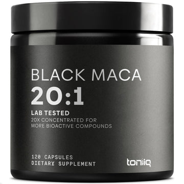 Toniiq Black Maca Root - Ultra High Potency 20:1 Extract - Single Origin, Wildcrafted & Highly Concentrated - Third-Party Lab Tested - 120 Capsules Toniiq buy supplements canada