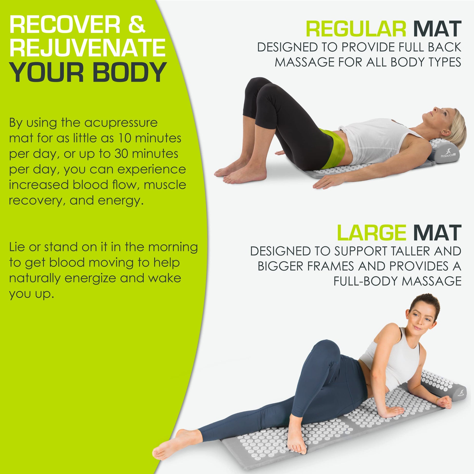 ProsourceFit Acupressure Mat and Pillow Set for Back/Neck Pain Relief and Muscle Relaxation ProsourceFit buy supplements canada