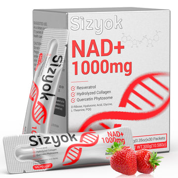NAD+ Supplement 1000mg Liquid - High Absorption NAD+ with Trans Resveratrol 2000mg, Collagen & Hyaluronic Acid, Anti-Aging Energy Support for Women, Cellular Health & Longevity Boost Sizyok buy supplements canada
