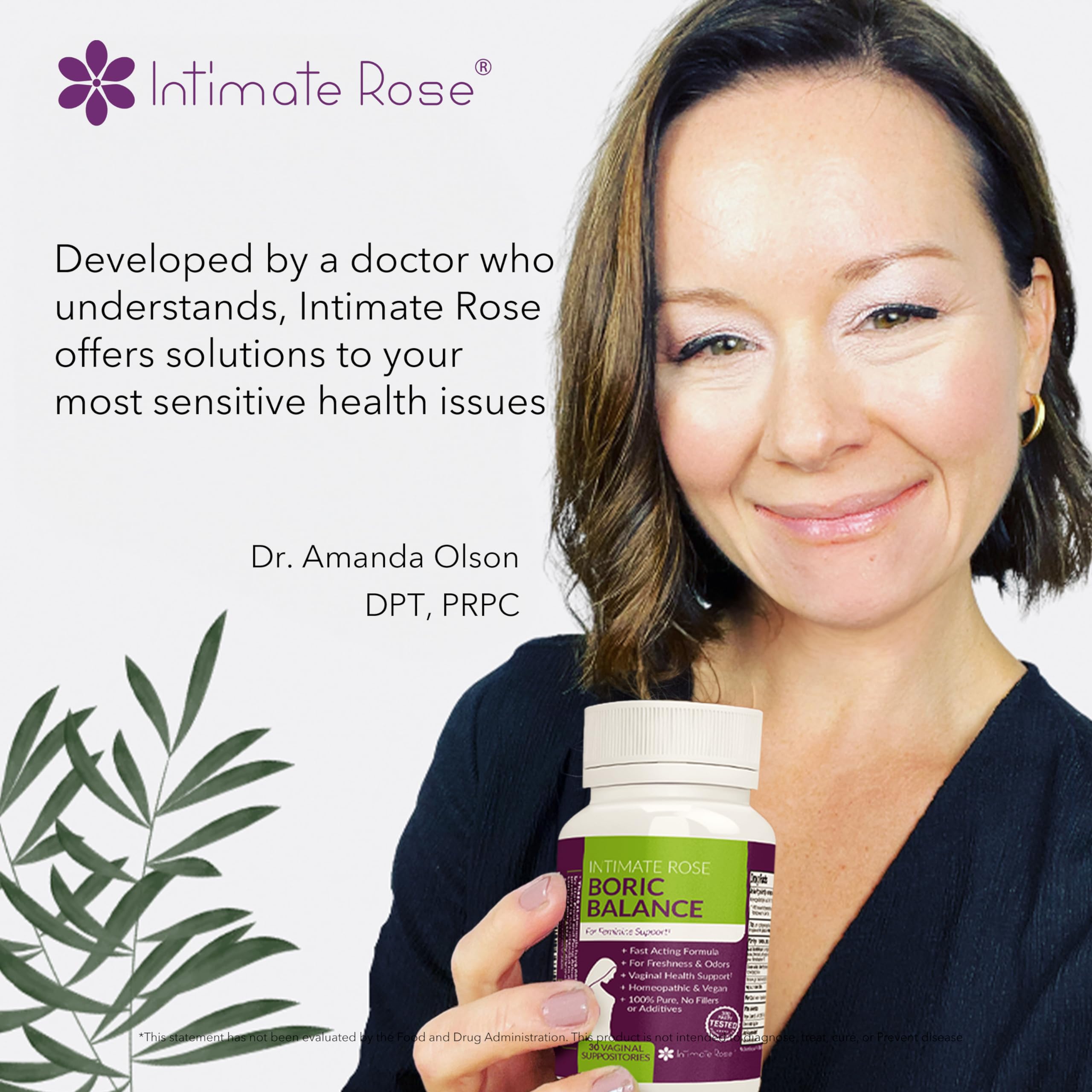 Boric Acid Suppositories - Helps Fight Against BV, Yeast Infections - Manages Odor - Promote pH Balance Intimate Rose buy supplements canada