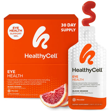 Healthycell Eye Health Daily Liquid Supplement - Eye Vitamins & Minerals with Lutein, Zeaxanthin, Astaxanthin & Beta Carotene for Sight Care & Macular Support - 30 Gel Packs Healthycell buy supplements canada