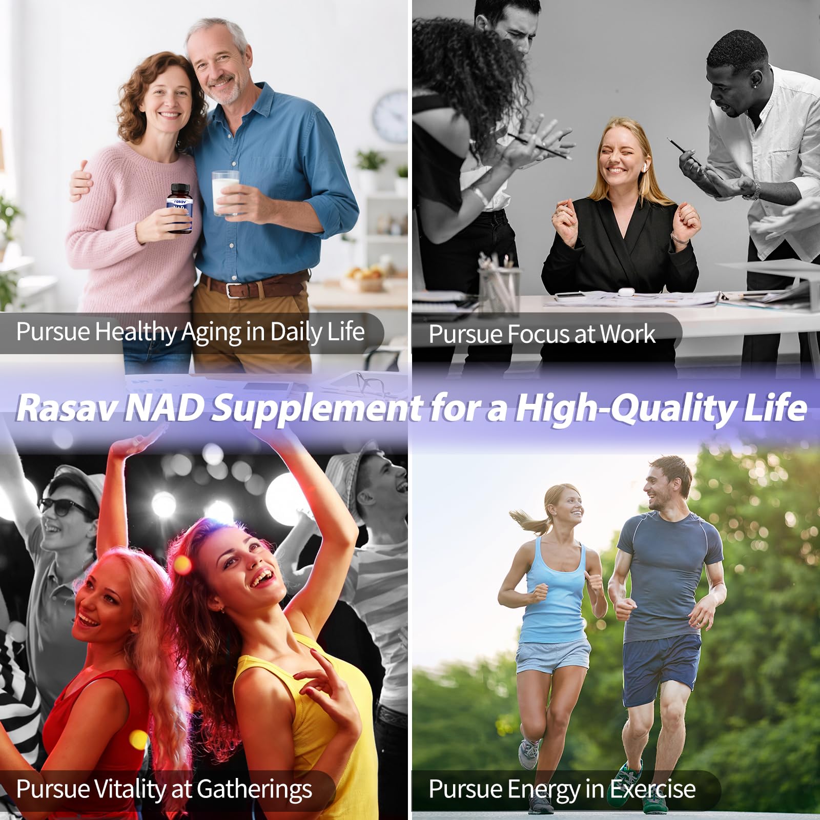 Rasav NAD Supplement 10-in-1 Extra Strength – NAD Resveratrol with CoQ10, Urolithin A, Green Tea Extract & ALA – NMN Supplement Alternative for Women & Men Rasav buy supplements canada
