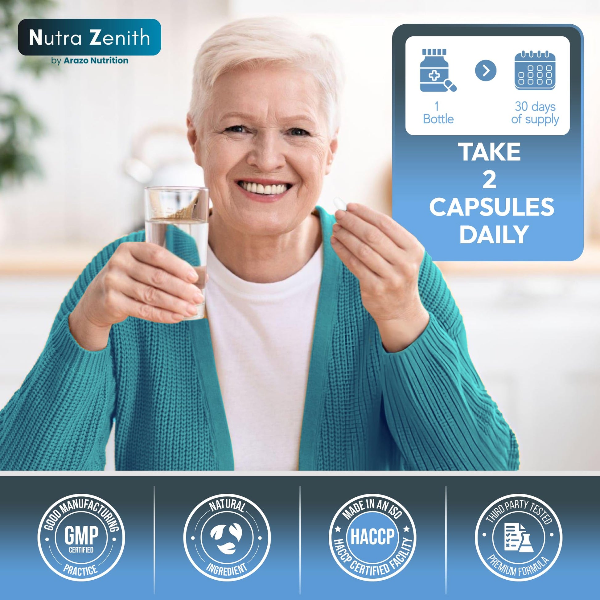 NAD+ Supplement with Nicotinamide Riboside (NMN Alternative), CoQ10 & Resveratrol – 60 Capsules for Healthy Aging Support, Energy Boost & Cognitive Function Enhancement – Cellular Renewal & Vitality Arazo Nutrition buy supplements canada