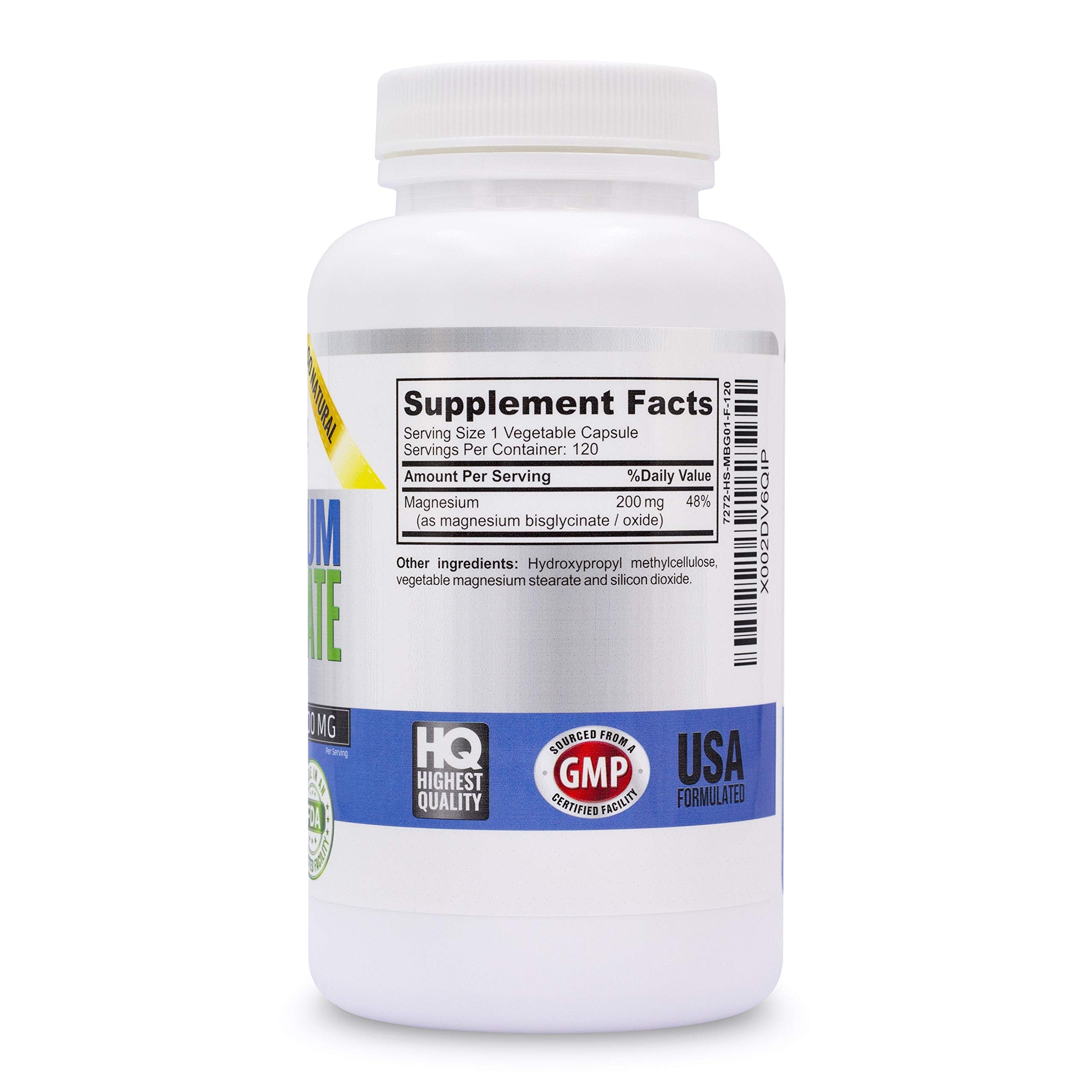 Vitalité Now! Magnesium Bisglycinate 200mg - 100% Chelated Capsules for Superior Absorption - Gentle Formula, No Laxative Effect - Sleep Energy Cramps Muscle Support - Fully Reacted & Buffered Vitalité Now! buy supplements canada