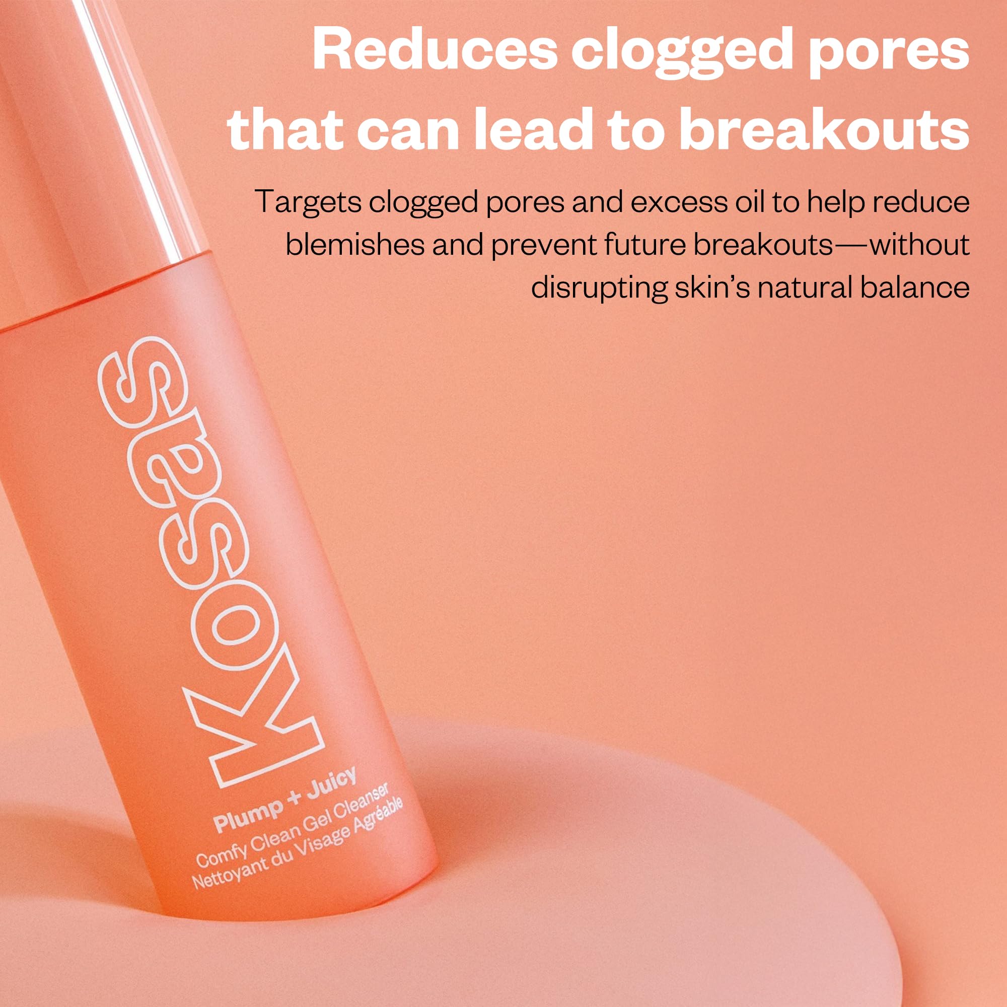 Kosas Plump + Juicy Comfy Clean Gel Cleanser –Hydrating Face Wash for All Skin Types, Deep Clean & Moisturize, Soap & Sulfate Free, with Hyaluronic Acid, Panthenol & Beta Glucan Kosas buy supplements canada