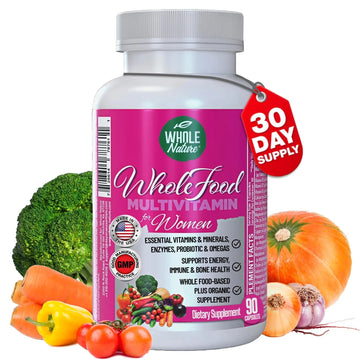 Whole Nature Whole Food Multivitamin for Women Womens Multi Vitamin with Folate, B12 Methyl, Vitamins, Minerals, Probiotics and Omegas Whole Nature buy supplements canada