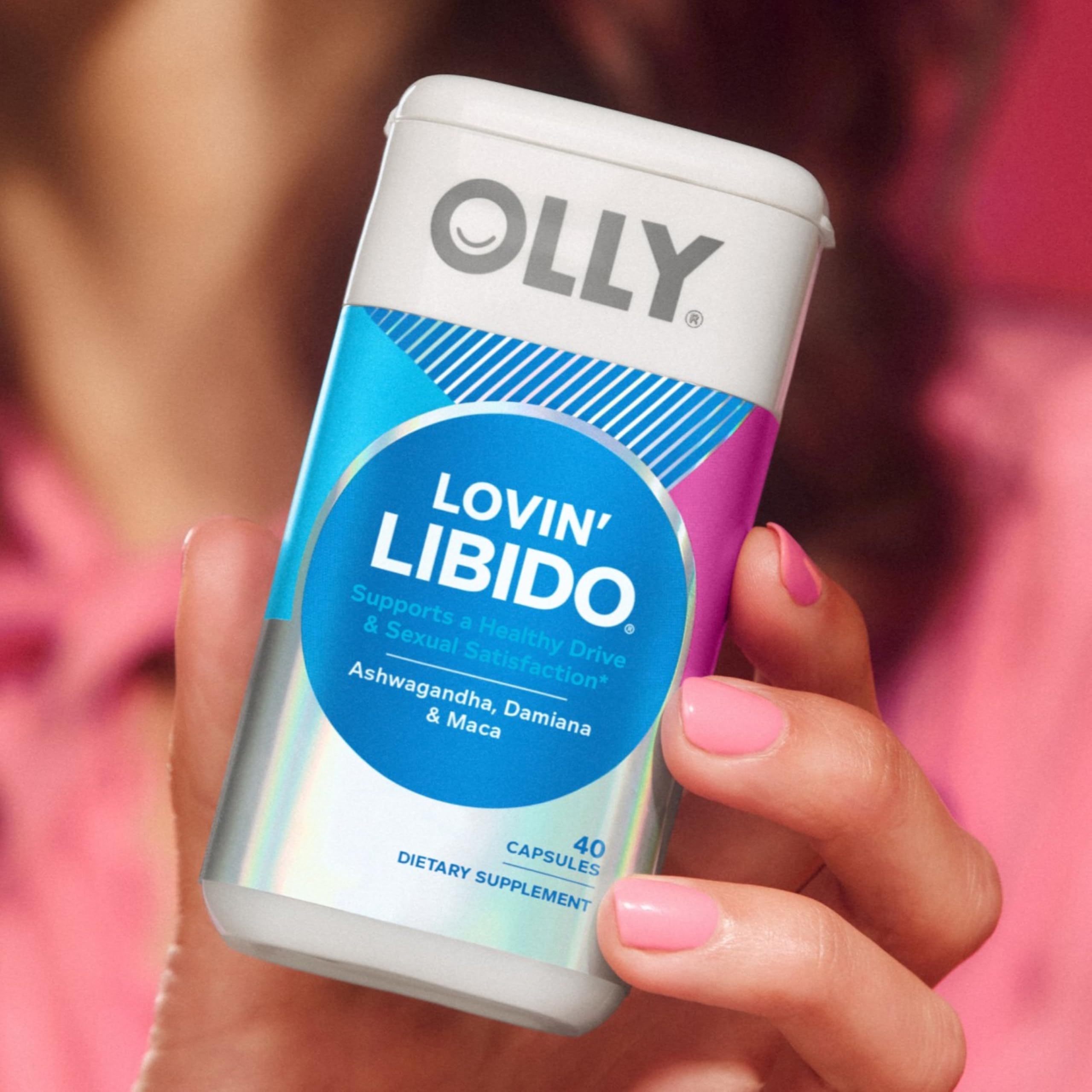 OLLY Lovin Libido Capsules, Boost Desire With Ashwagandha, Maca & Damiana, Vegetarian, Supplement for Women, 20 Day Supply - 40 Count