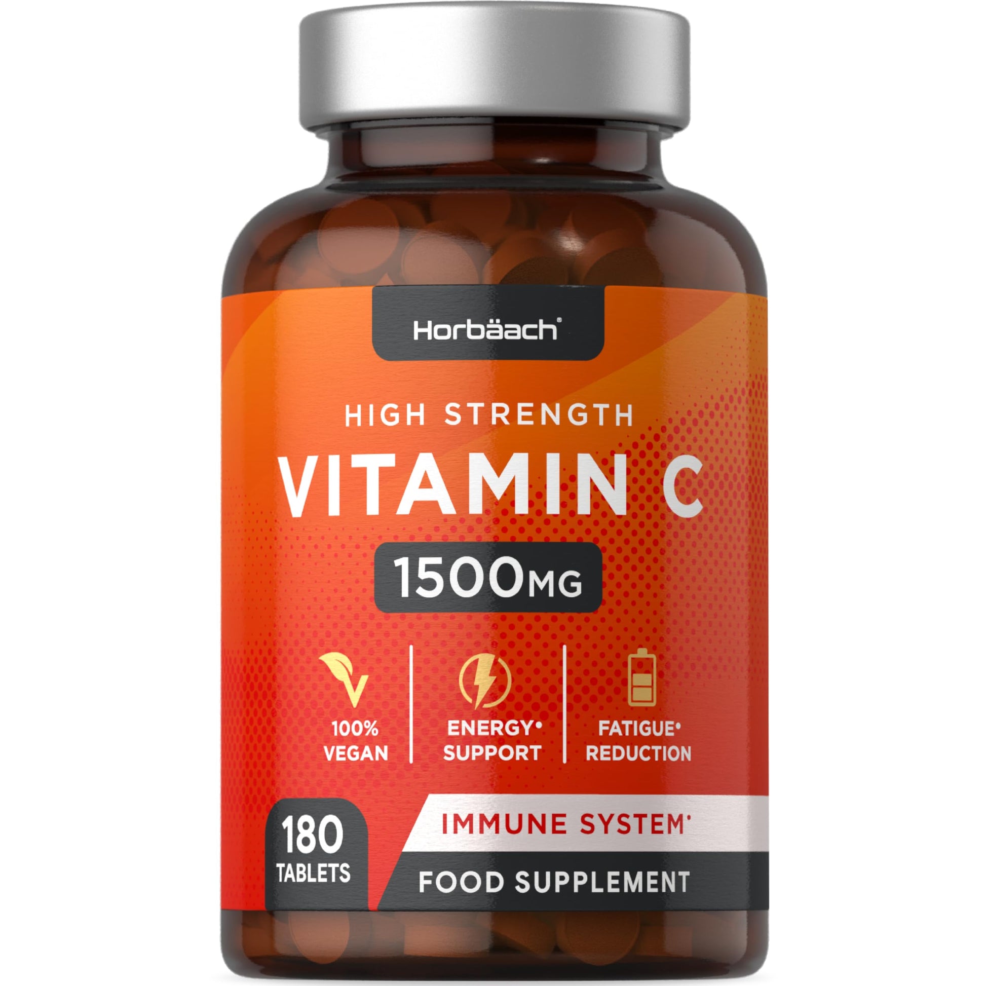 Vitamin C Tablets 1500mg | 180 Count | High Strength Vegan Supplement | No Artificial Horbäach buy supplements canada