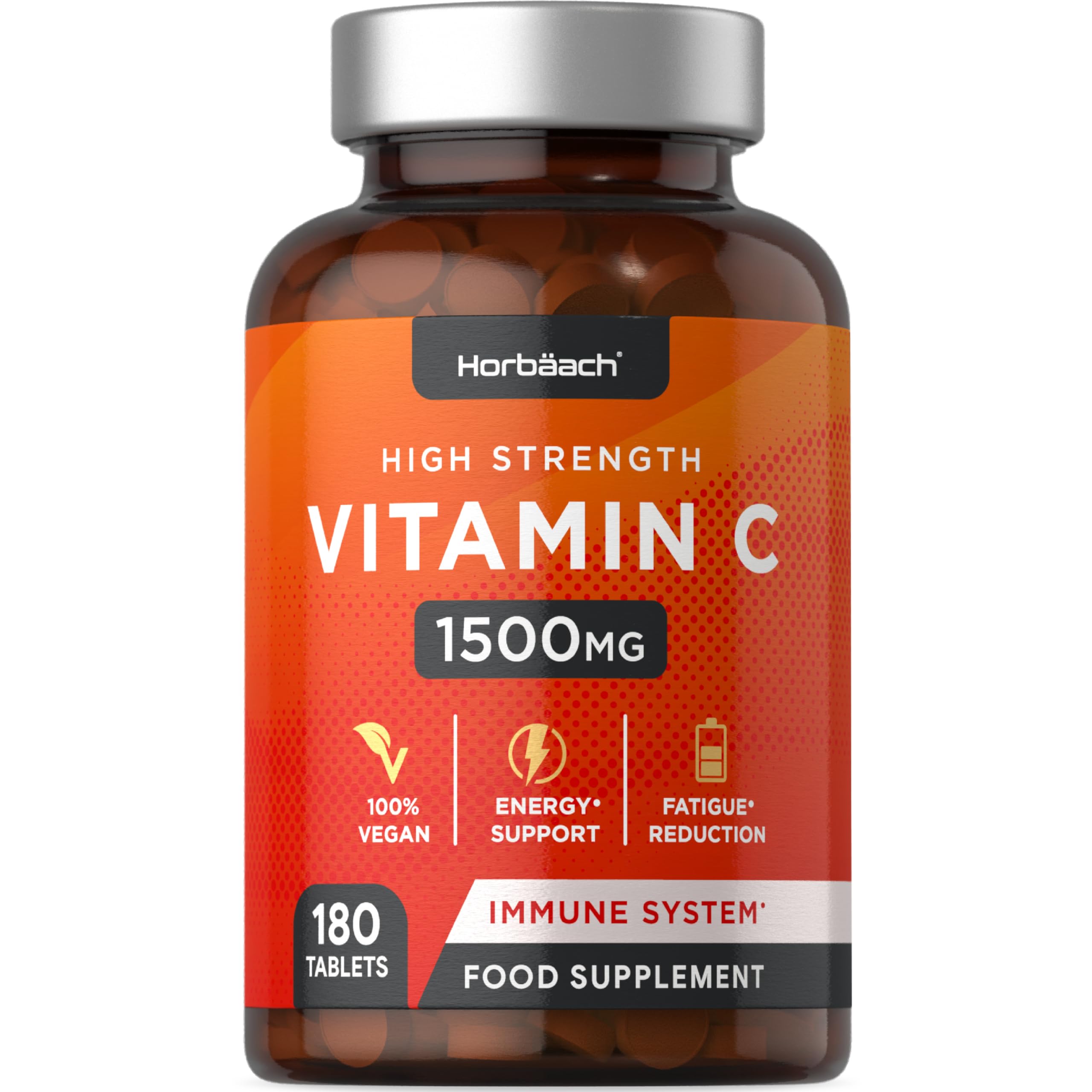 Vitamin C Tablets 1500mg | 180 Count | High Strength Vegan Supplement | No Artificial Horbäach buy supplements canada