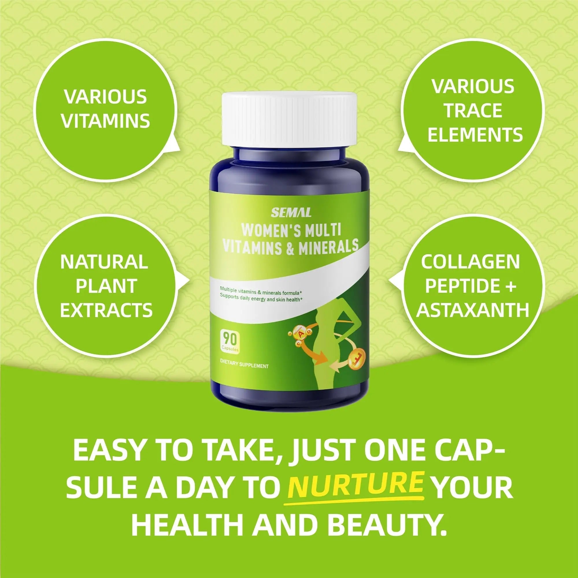 SEMAL Daily Multivitamin & Multimineral Supplement for Women (90 Capsules) SEMAL buy supplements canada