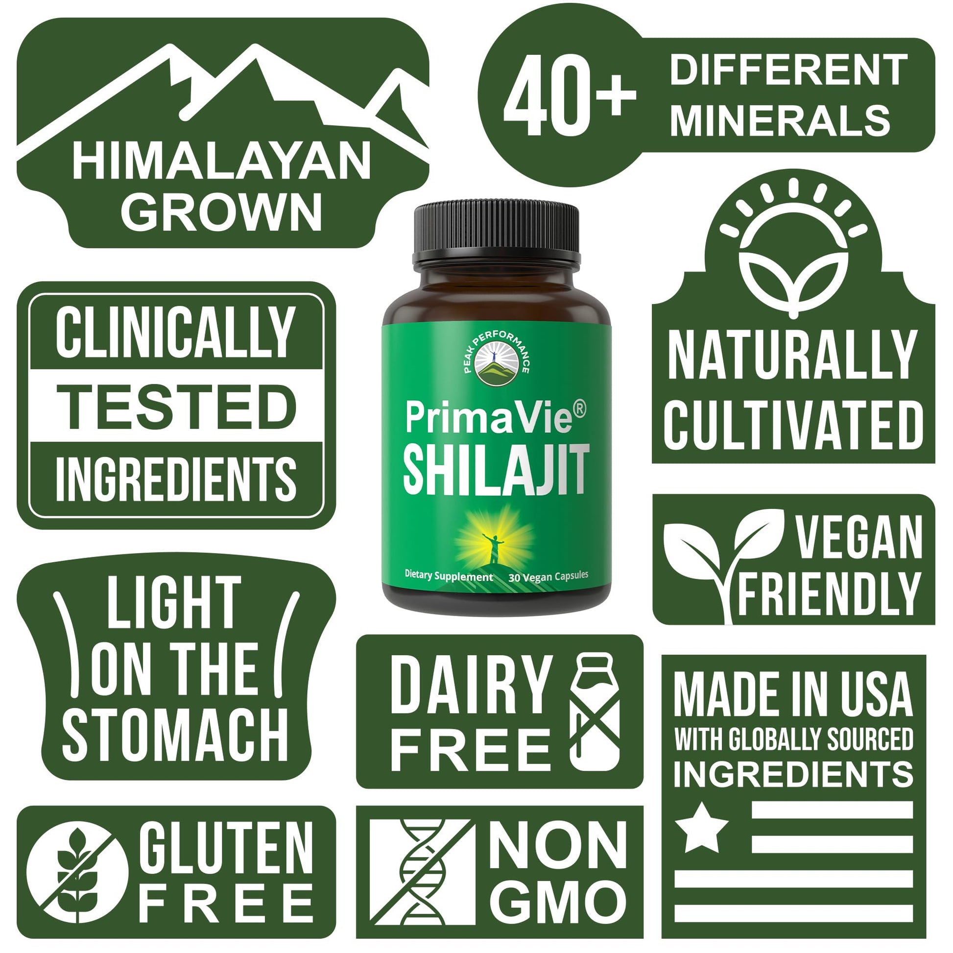 PrimaVie Purified Shilajit Capsules Made with Pure Shilajit Powder. Clinically Tested Natural Supplement with 40+ Trace Minerals, Fulvic Acid. Tablets Support Mitochondria + Brain Function Peak Performance buy supplements canada