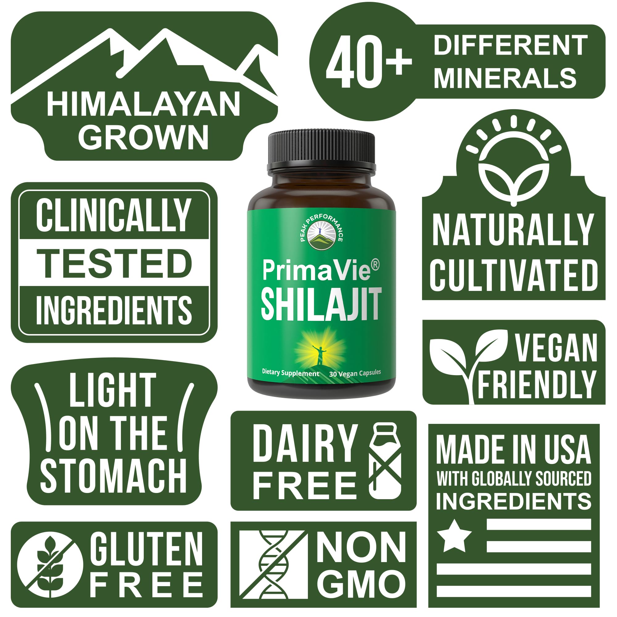 PrimaVie Purified Shilajit Capsules Made with Pure Shilajit Powder. Clinically Tested Natural Supplement with 40+ Trace Minerals, Fulvic Acid. Tablets Support Mitochondria + Brain Function Peak Performance buy supplements canada
