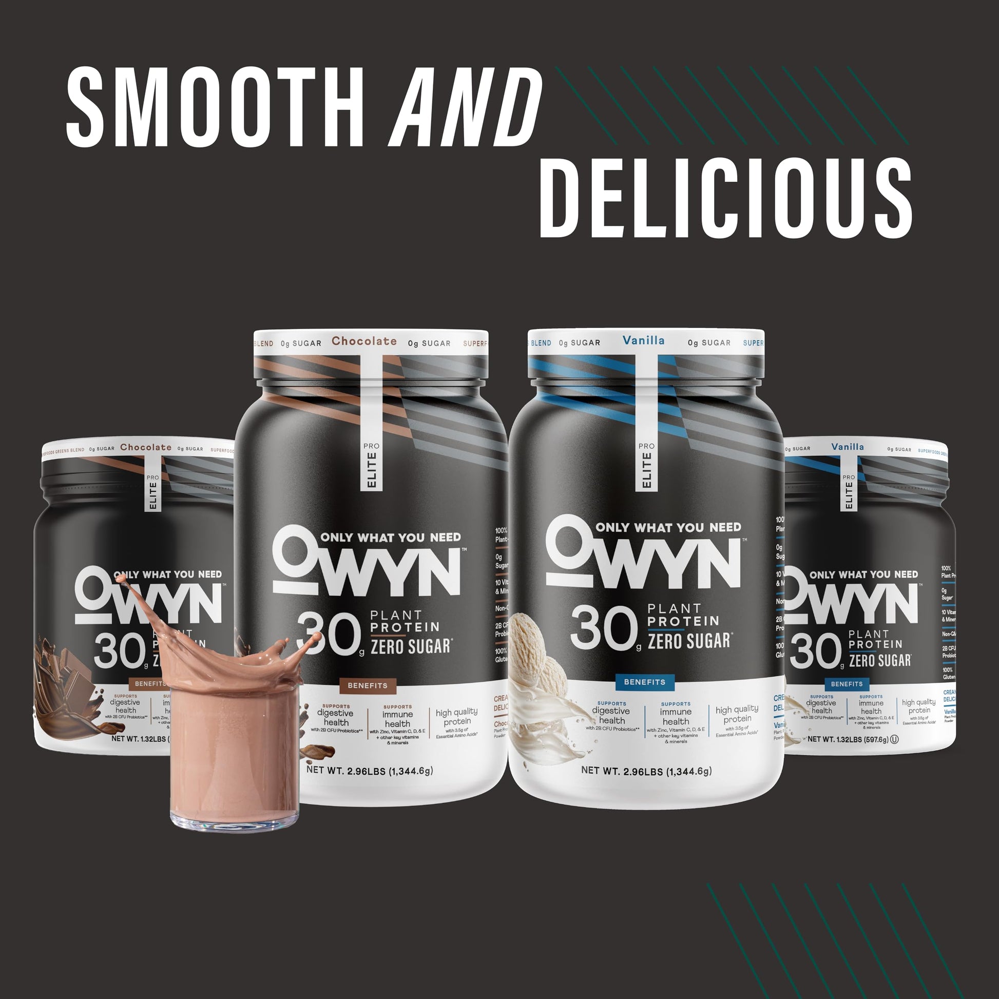 Owyn Only What You Need Pro Elite High Protein Powder, 30g Vegan Protein for Workout Recovery, Delicious Smooth Taste, Zero Sugar OWYN Only What You Need buy supplements canada