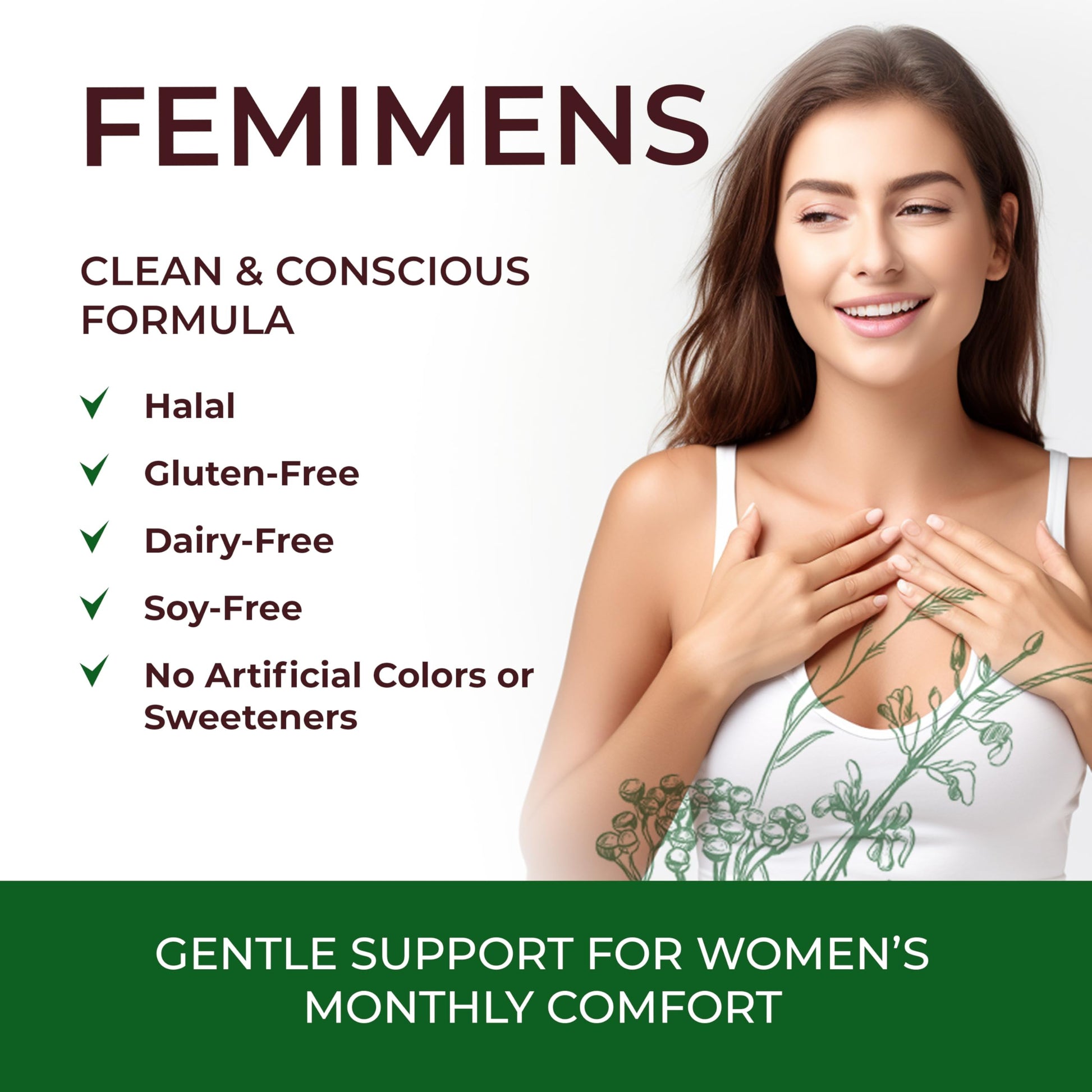 FEMIMENS – PMS Support Supplement for Women – PMS Relief for Women & Menstrual Cramp Relief – Hormonal Balance for Women – Chasteberry Vitex, Ashwagandha, Ginger, Fenugreek – 120 Vegan Capsules Ananta Medicare USA buy supplements canada