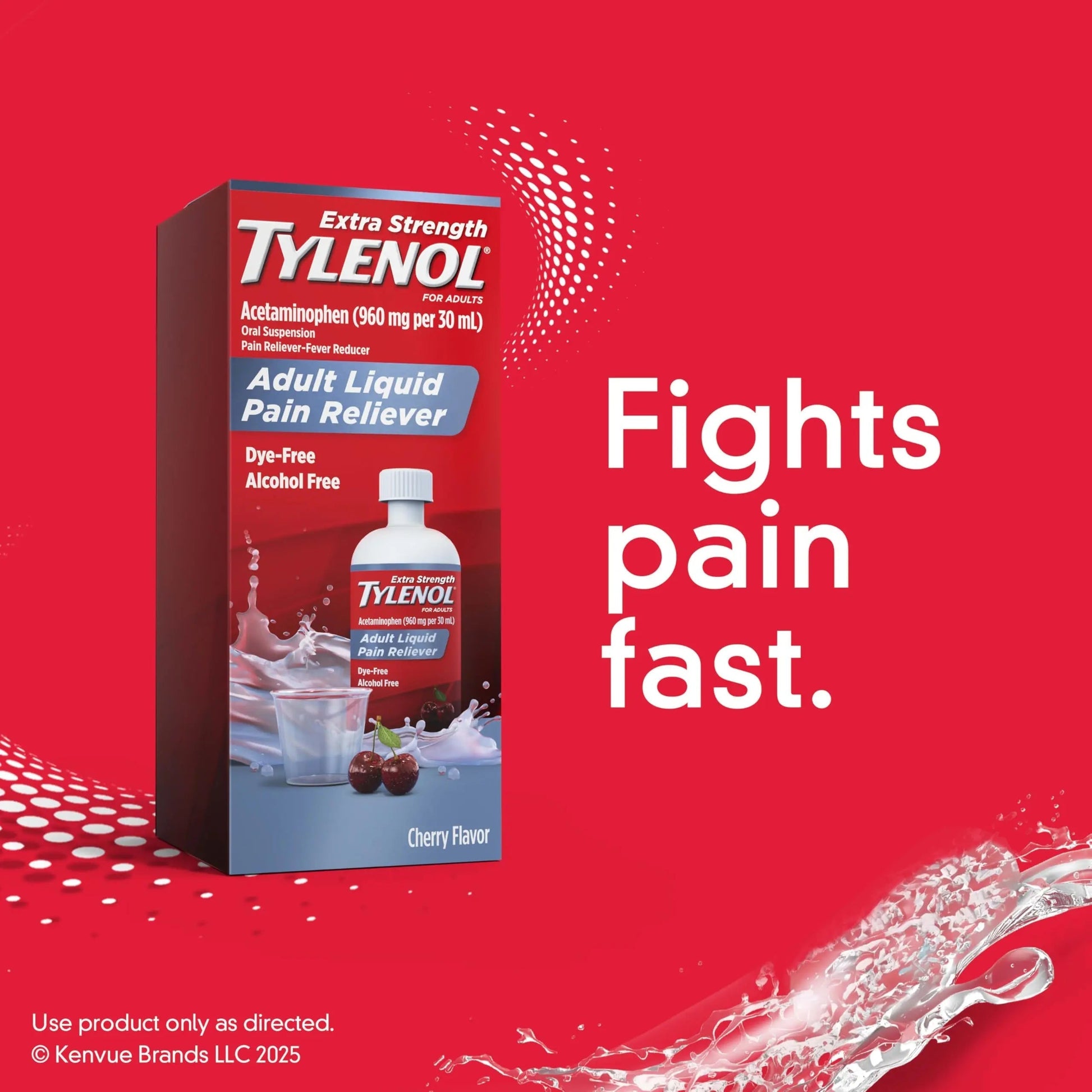 Tylenol Adult Liquid Pain Reliever and Fever Reducer, Extra Strength Liquid Acetaminophen for Fast Pain Relief for Headaches & Other Minor Pain, Cherry Flavor, Dye & Alcohol Free, 8 fl. oz Tylenol buy supplements canada