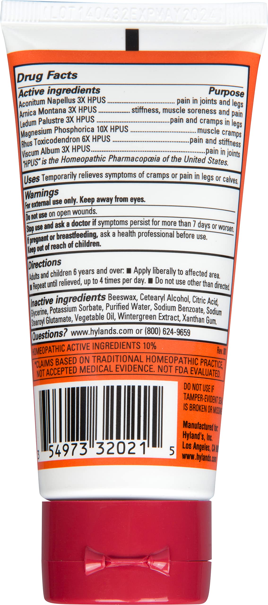 Hyland's Leg Cramps Ointment, Arnica Gel Leg Cramp Relief, 2.5 oz (Pack of 3) Hyland's buy supplements canada