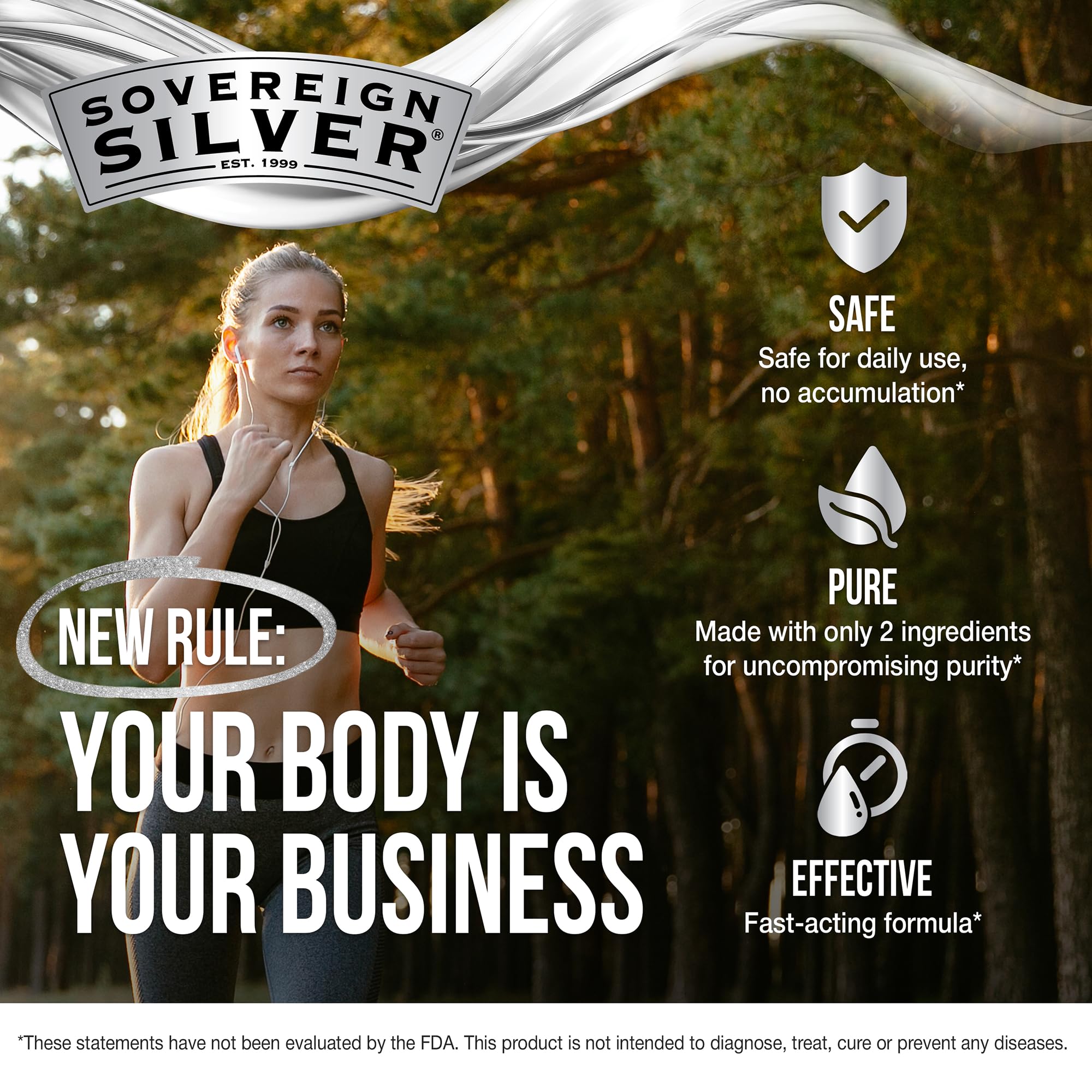 Sovereign Silver Immune Support - Colloidal Silver, Bio-Active Silver Hydrosol, 10 ppm, Liquid Dropper, 4 Fl Oz, (118 mL) Sovereign Silver buy supplements canada