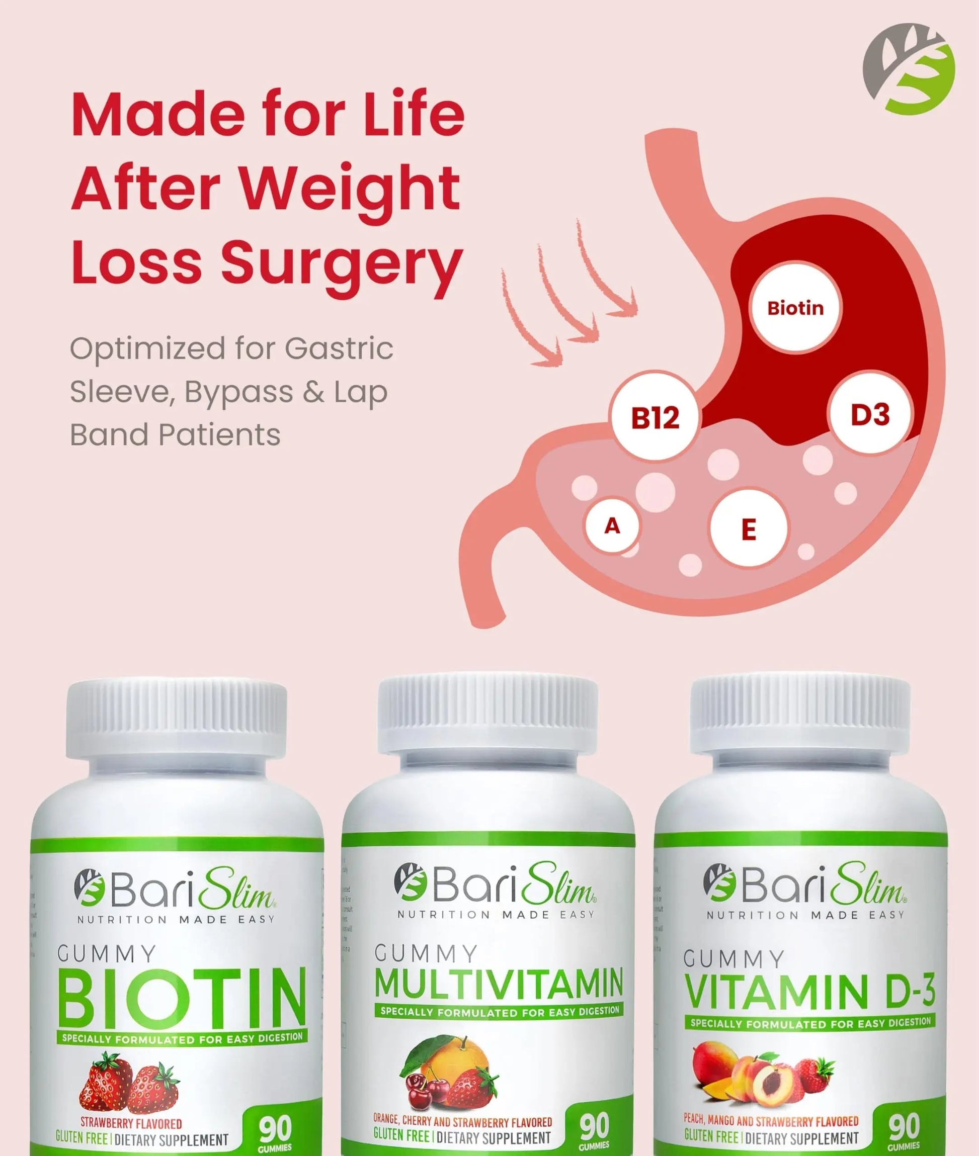 BariSlim Bariatric Multivitamin Gummies - Specially Formulated Gummy Vitamin for Patients After Weight Loss Surgery BariSlim buy supplements canada