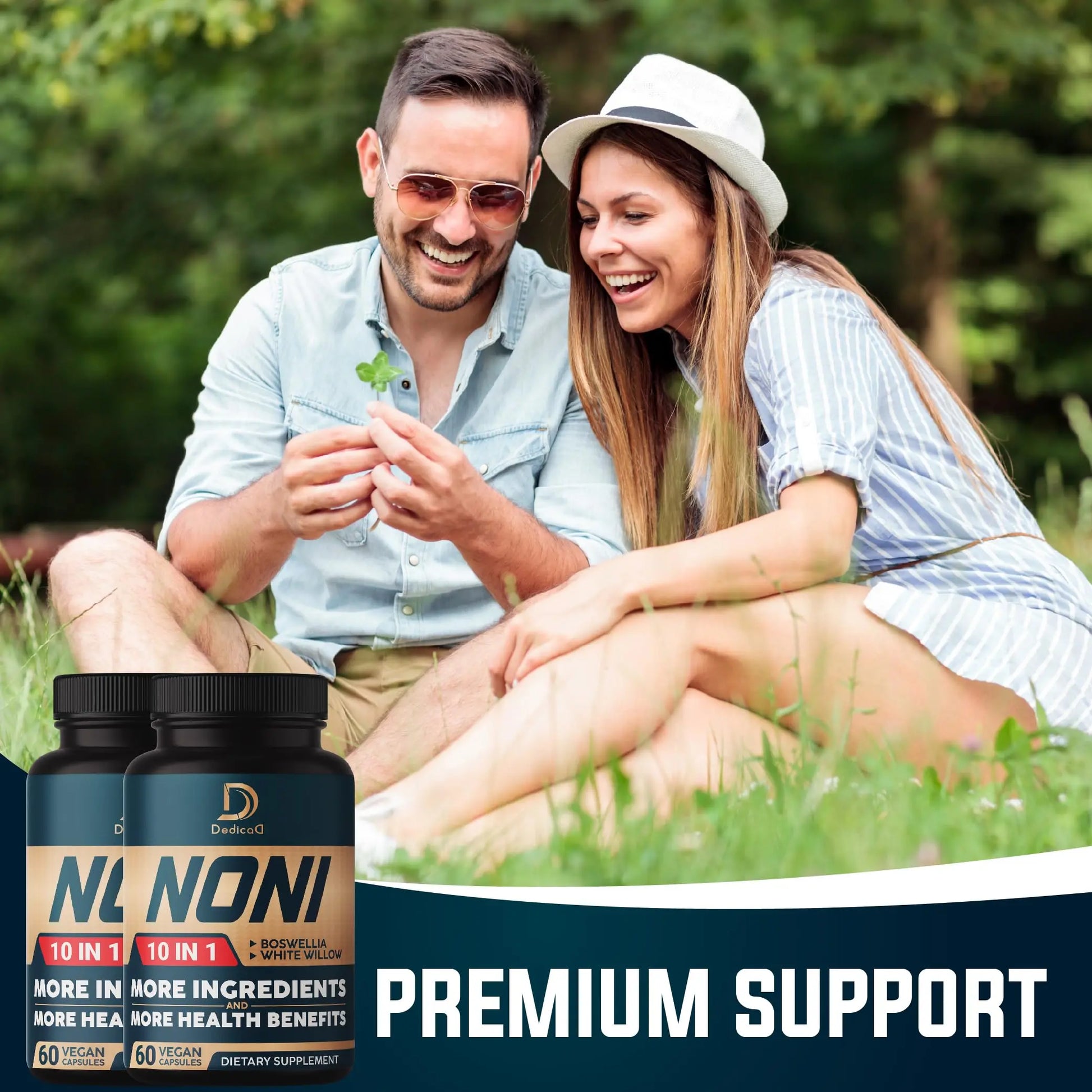 DEDICAD 10in1 Noni Capsules - 4 Month Supply with Elderberry, Boswellia, Turmeric, Ginger & More - Support Muscle, Joint, Digestive & Immune - 2 Packs of 60 Vegan Capsules, Non-GMO & Gluten-Free DEDICAD buy supplements canada