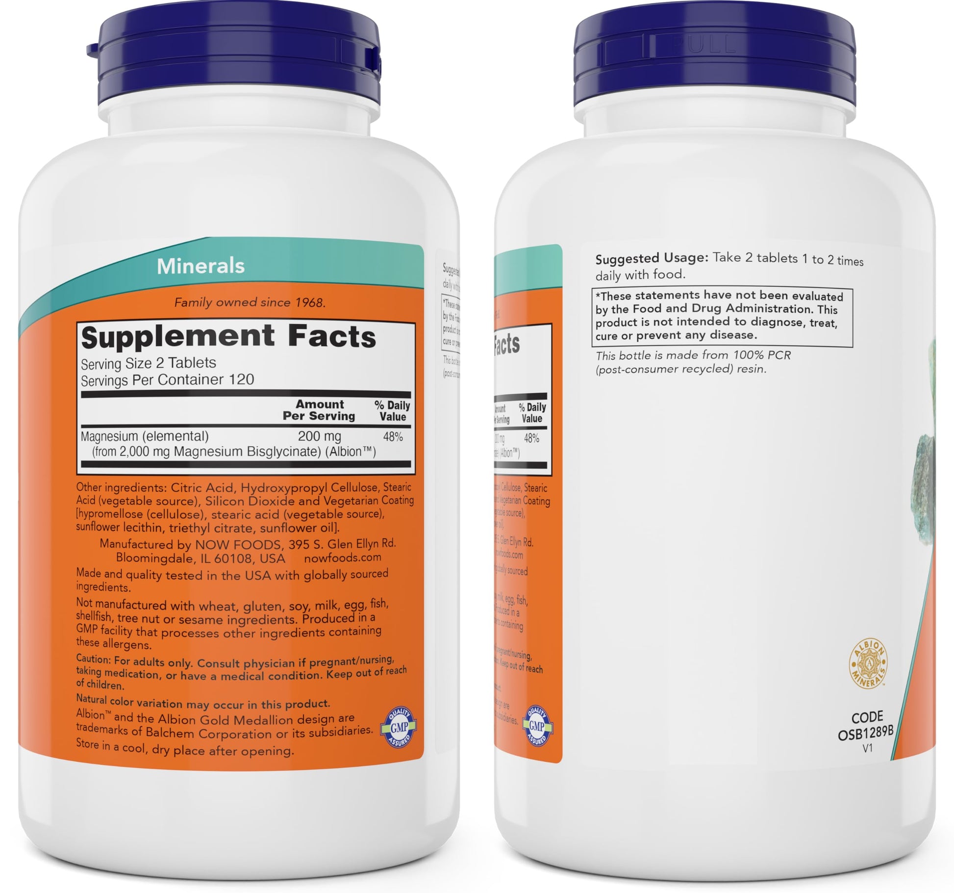 Now Foods Magnesium Glycinate, 240 Tablets - Supports Healthy Muscle and Nerve Functions - Non-GMO NOW Foods buy supplements canada