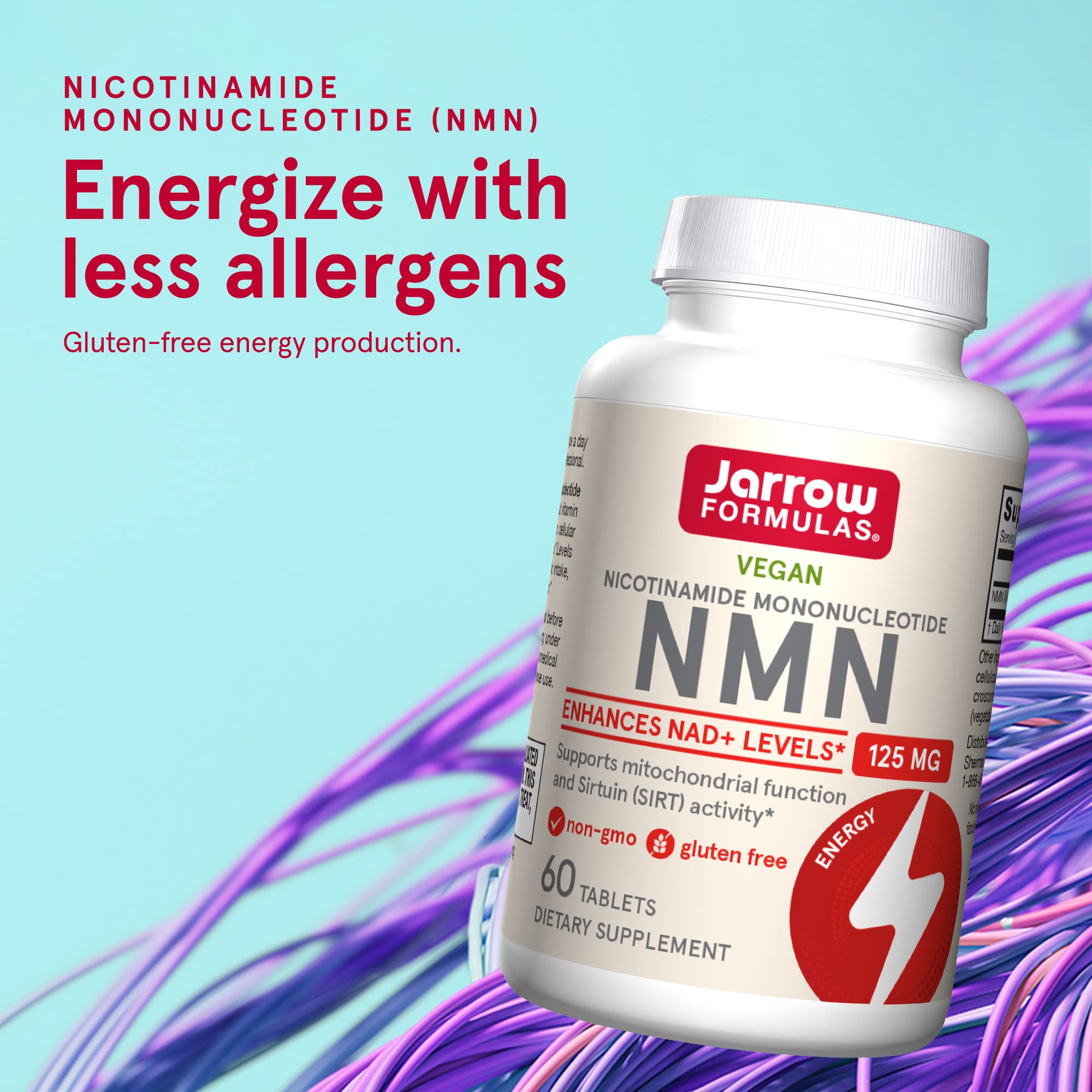 Jarrow Formulas Nicotinamide Mononucleotide (NMN) - 60 Tablets - Supports Energy Production - Dietary Supplement - Vegan, Gluten Free, Non-GMO - 60 Servings (Packaging May Vary) Jarrow Formulas buy supplements canada