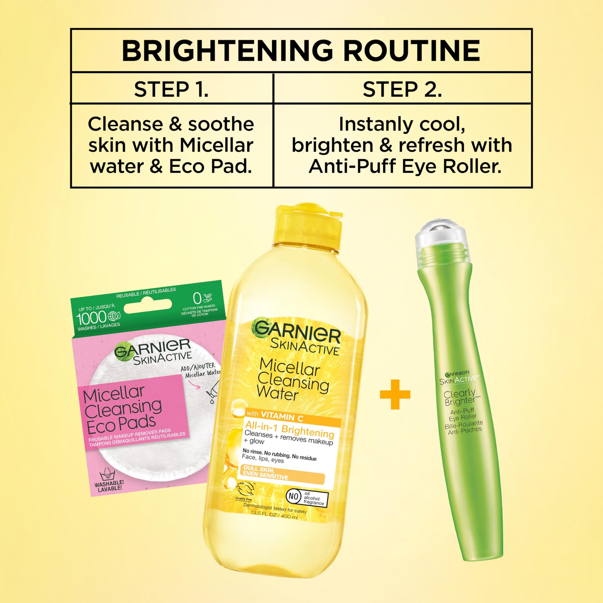 Garnier Clearly Brighter Anti-Puff Eye Roller, Dark Circles Under Eye Treatment with Caffeine and Vitamin C, 0.5 Fl Oz (15mL) Garnier buy supplements canada