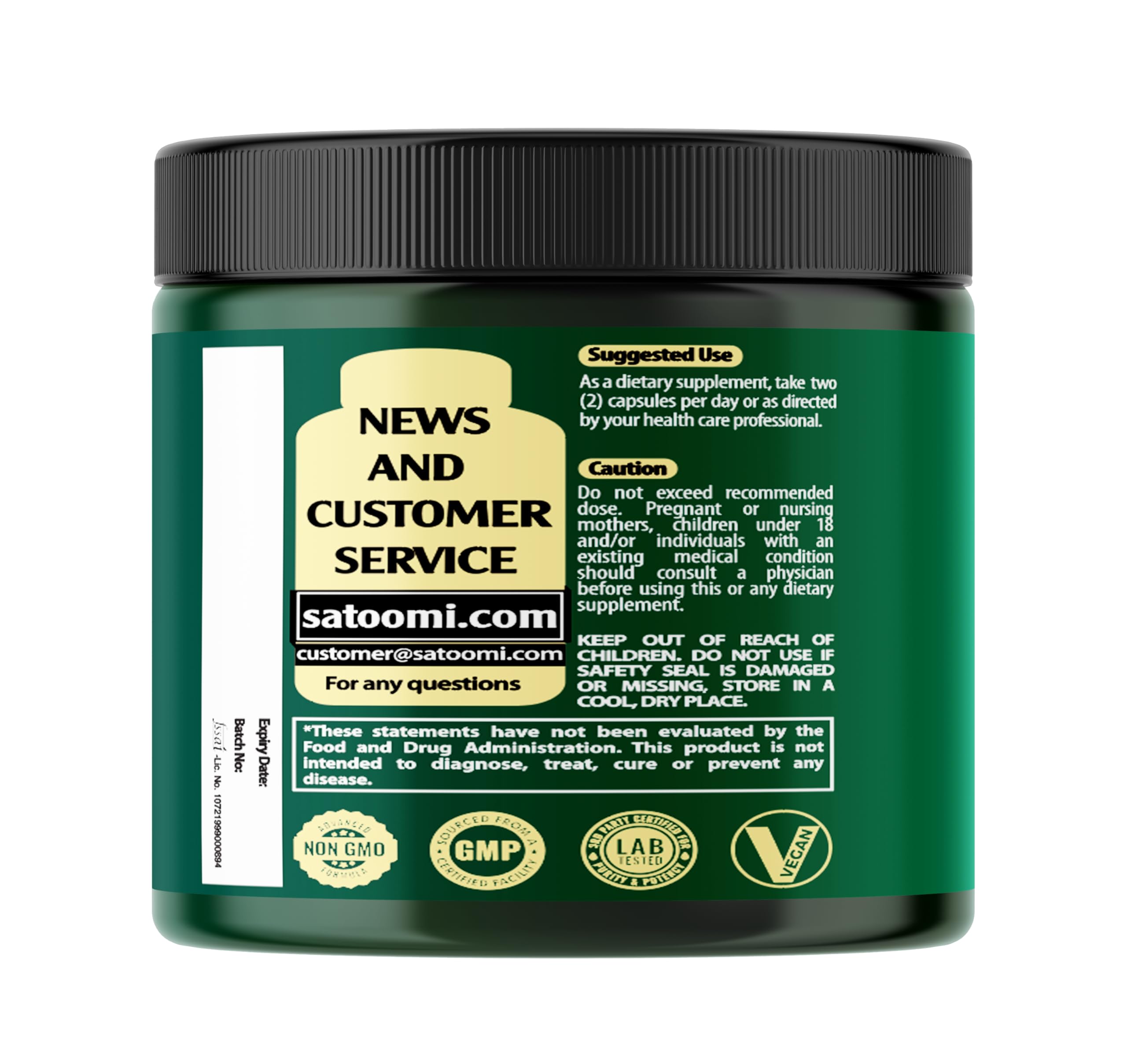 Satoomi 8in1 NMNH - NMN Supplement Alternative - NAD Supplement to Support NAD Levels Added Fisetin, Resveratrol, Quercetin, Turmeric, Berberine, Vitamin D3 & C - 60 Count for 30 Days Satoomi buy supplements canada
