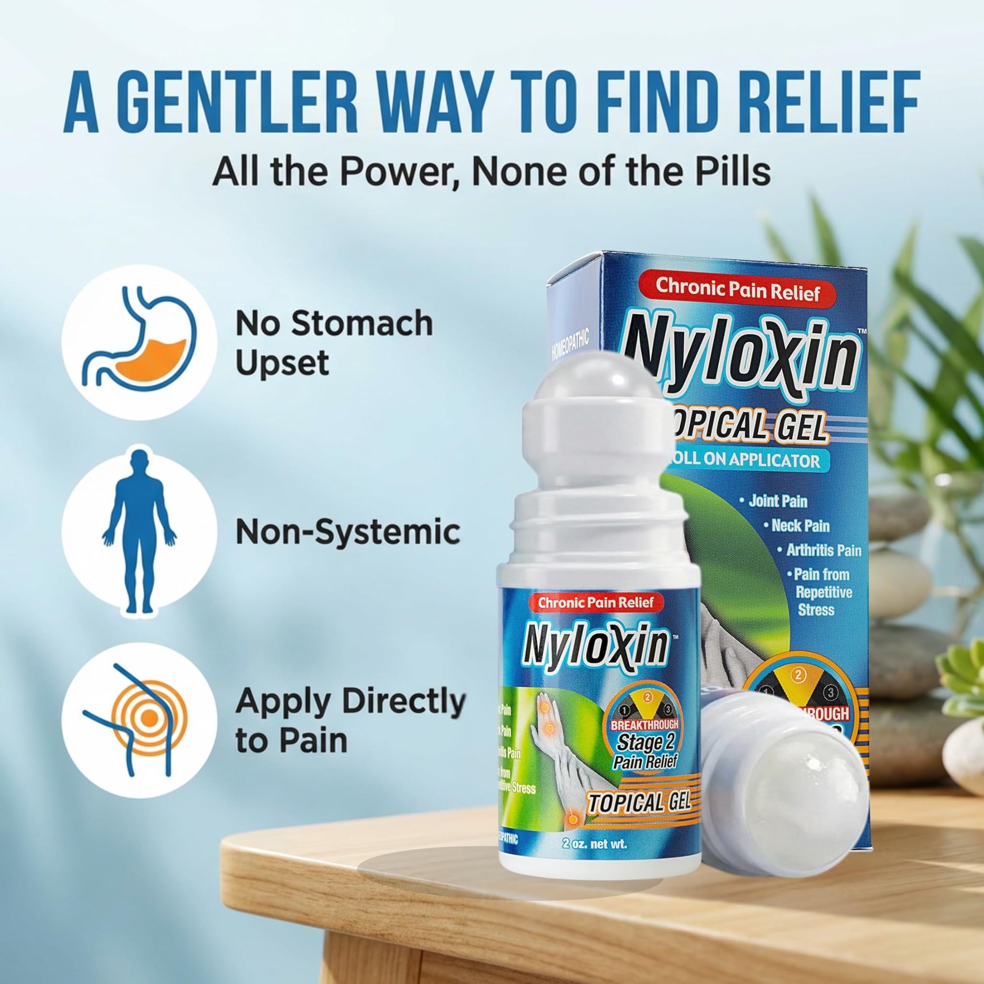 Nyloxin Extra Strength Roll-On Arthritis Pain Relief Gel, Back Pain Relief, Neuropathy Pain Relief, Nerve Pain Relief, Knee Pain Relief, Foot Pain Relief, Muscle Pain Relief, Joint Pain (2 oz) Nyloxin buy supplements canada