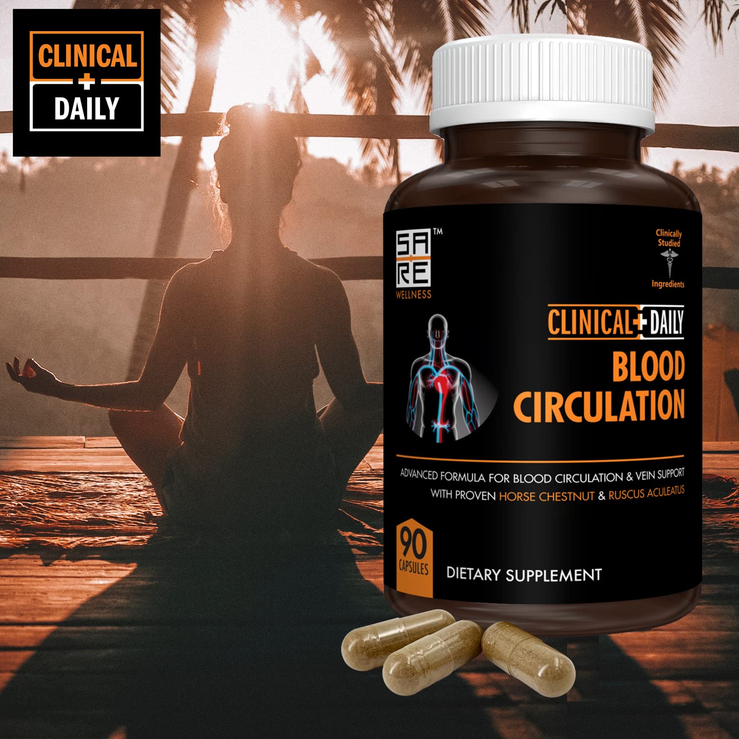 Clinical Daily Blood Circulation Supplements. Butchers Broom, Horse Chestnut, Hawthorn Clinical Daily buy supplements canada