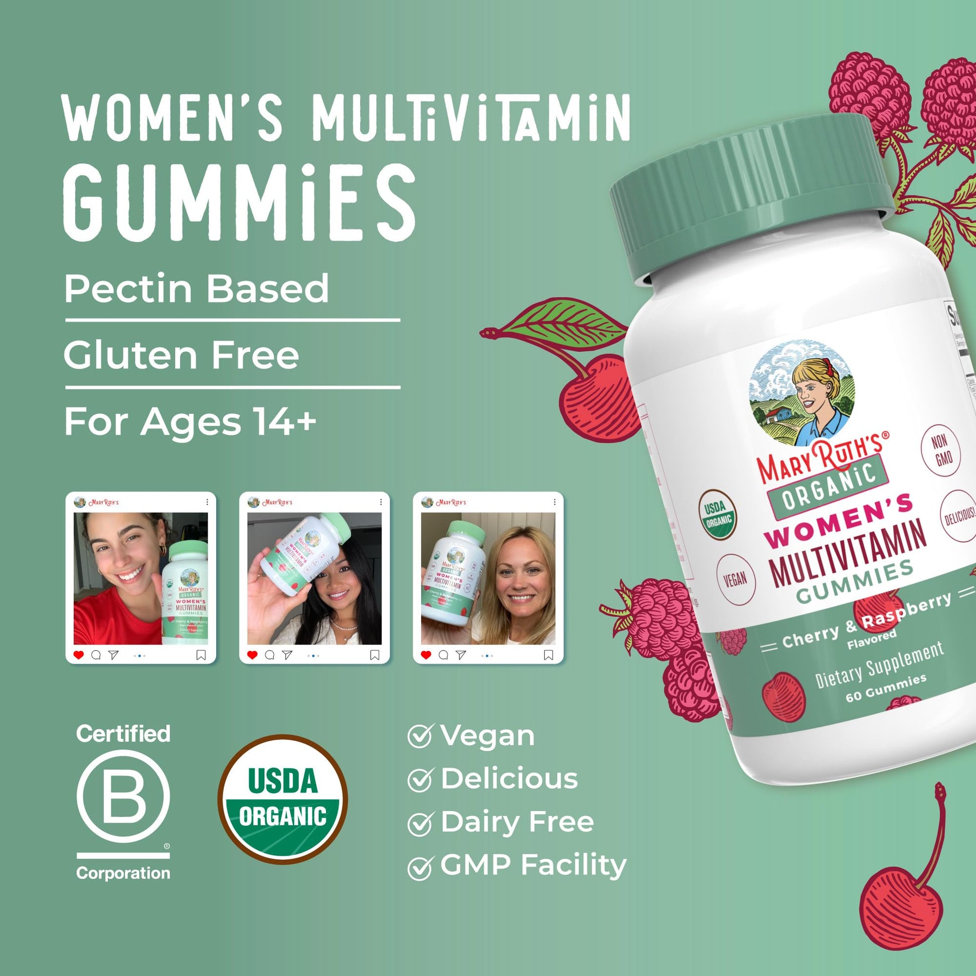 MaryRuth Organics Multivitamin for Women 14 | Women's Multivitamin Gummies for Immune Support| Skin Health | MaryRuth Organics buy supplements canada