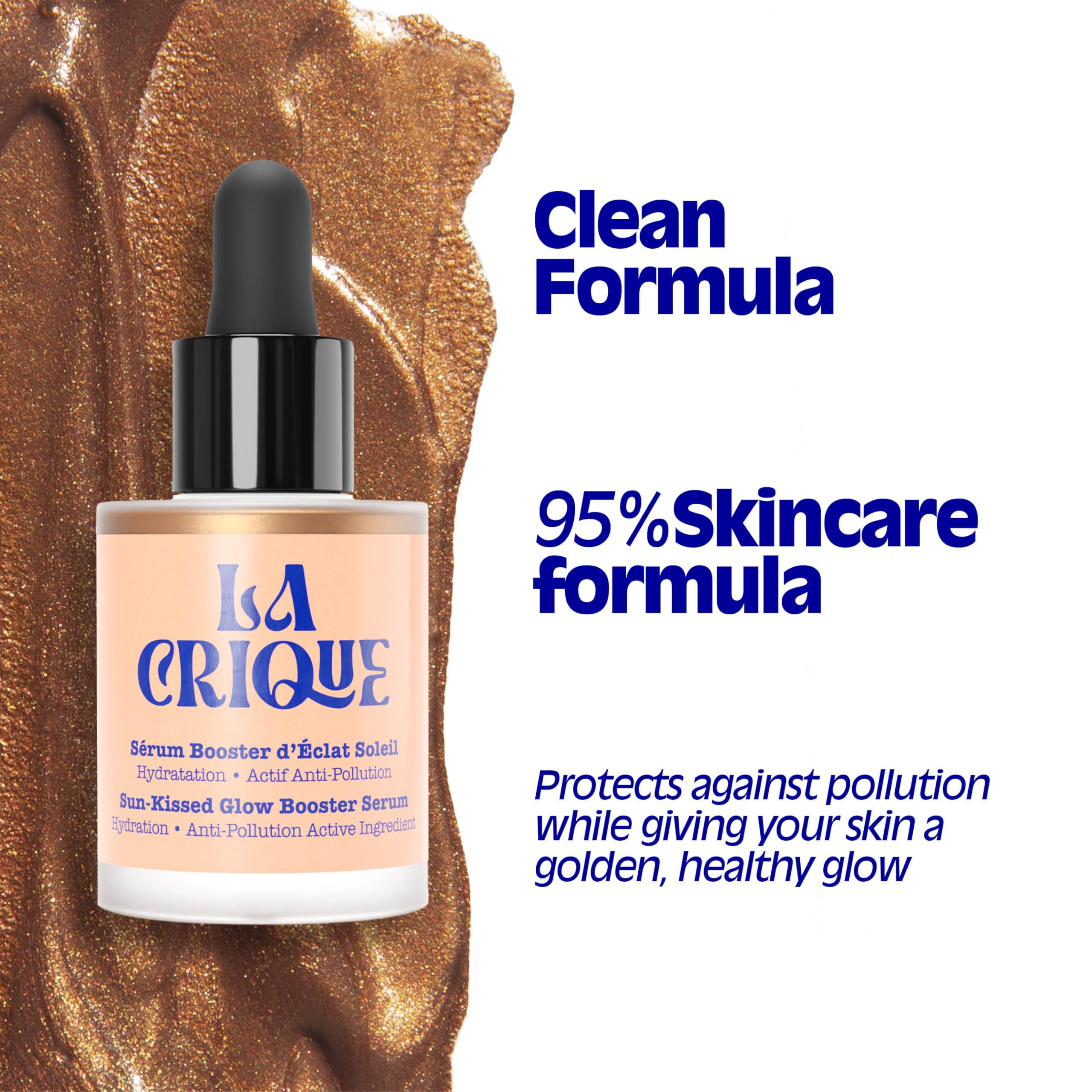 La Crique Bronzing Face Serum - Hydrating Bronzing Drops with Hyaluronic Acid & Anti-Pollution Protection - Natural Sun-Kissed Glow for All Skin Types - Vegan Friendly, Clean Beauty - 1 fl oz LA CRIQUE buy supplements canada