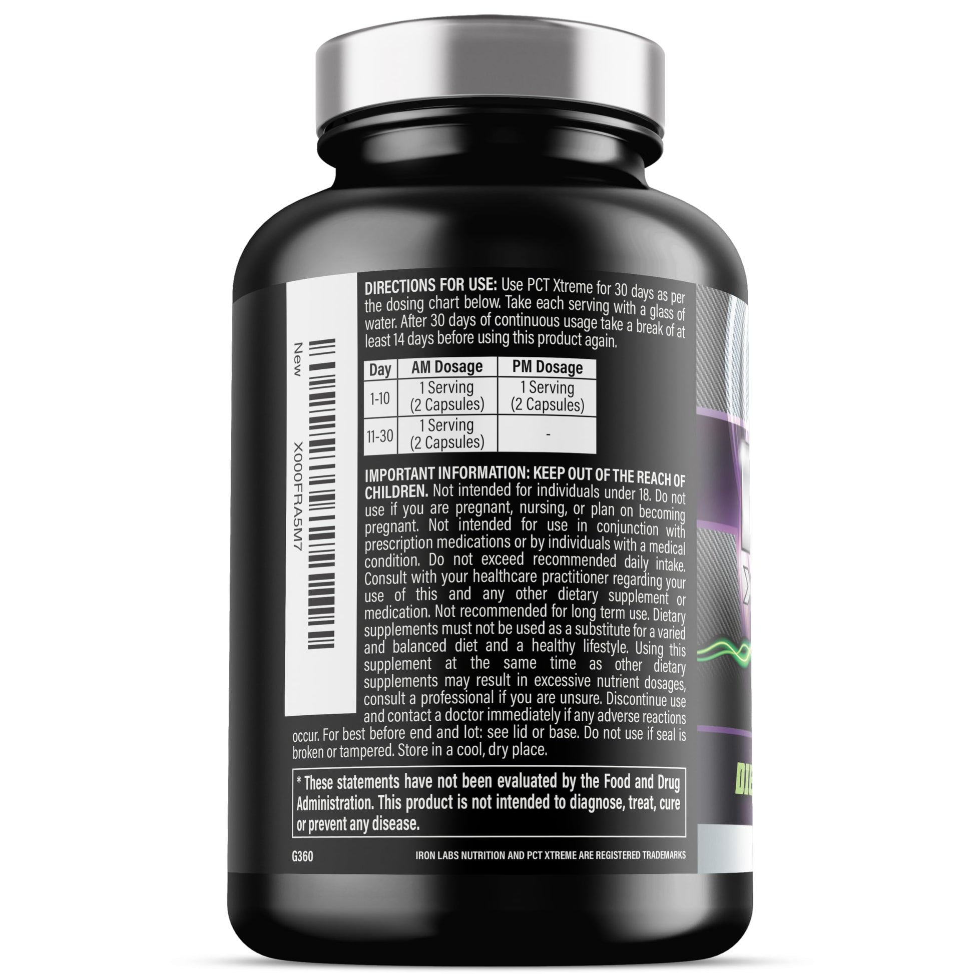 Iron Labs Nutrition PCT Xtreme - PCT Supplement for Men - 30 Day Course - Post Cycle Support Booster (80 Capsules) Iron Labs Nutrition buy supplements canada