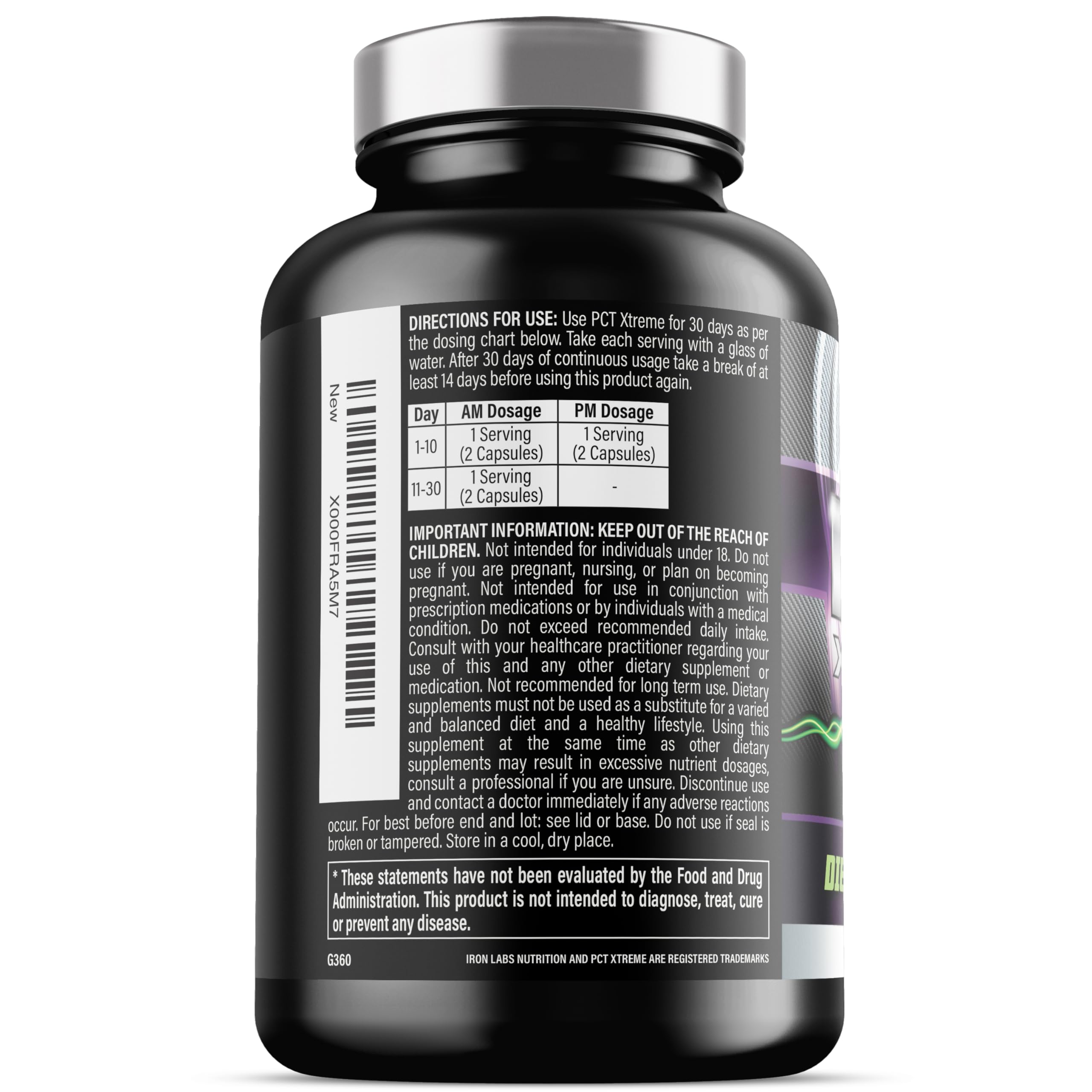 Iron Labs Nutrition PCT Xtreme - PCT Supplement for Men - 30 Day Course - Post Cycle Support Booster (80 Capsules) Iron Labs Nutrition buy supplements canada