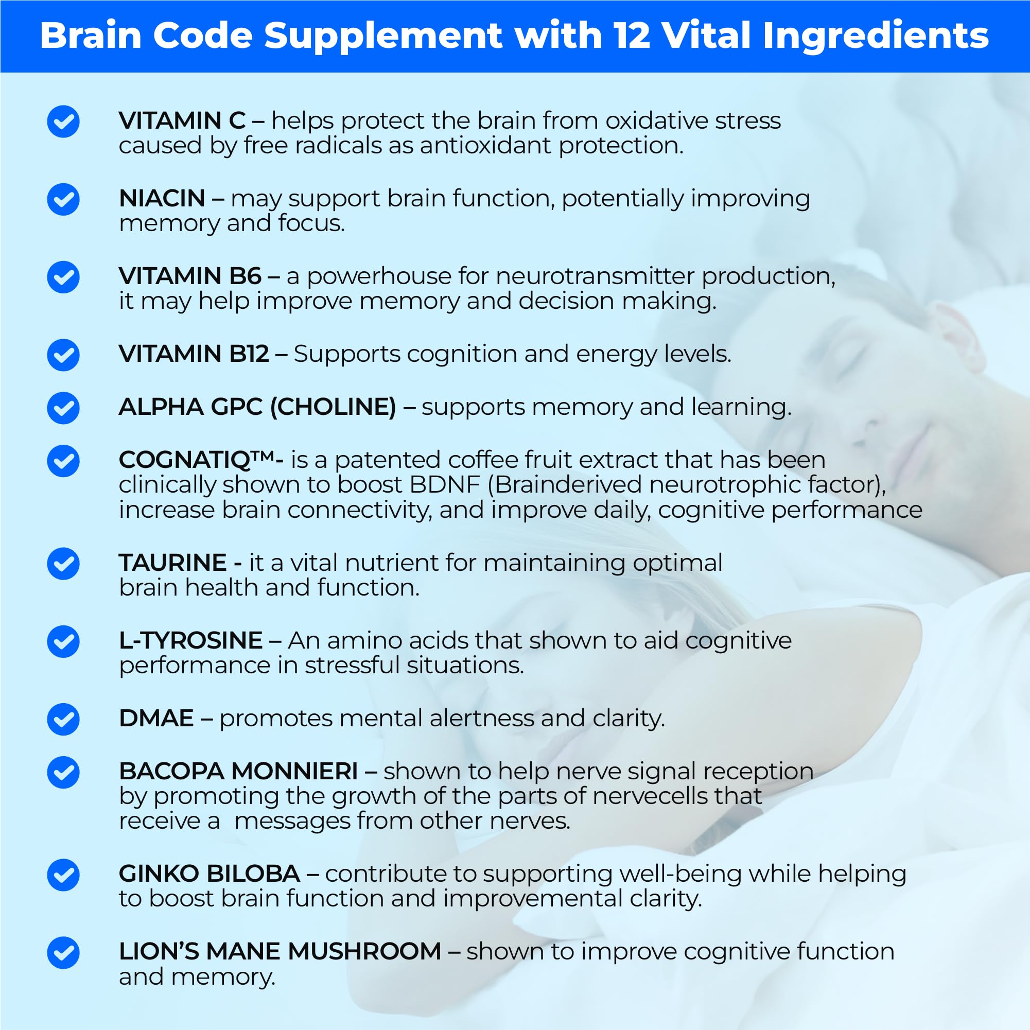 HerbaMe Brain Code Nootropic Brain Supplement for Memory and Focus | Supports Cognitive Health & Mental Clarity, Enhance Concentration | 90 Capsules HerbaMe buy supplements canada