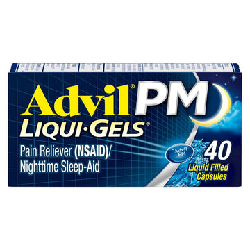 Advil PM Pain Reliever and Nighttime Sleep Aid, Pain Medicine with Ibuprofen for Pain Relief and Diphenhydramine Citrate for a Sleep Aid - 40 Coated Caplets Advil buy supplements canada