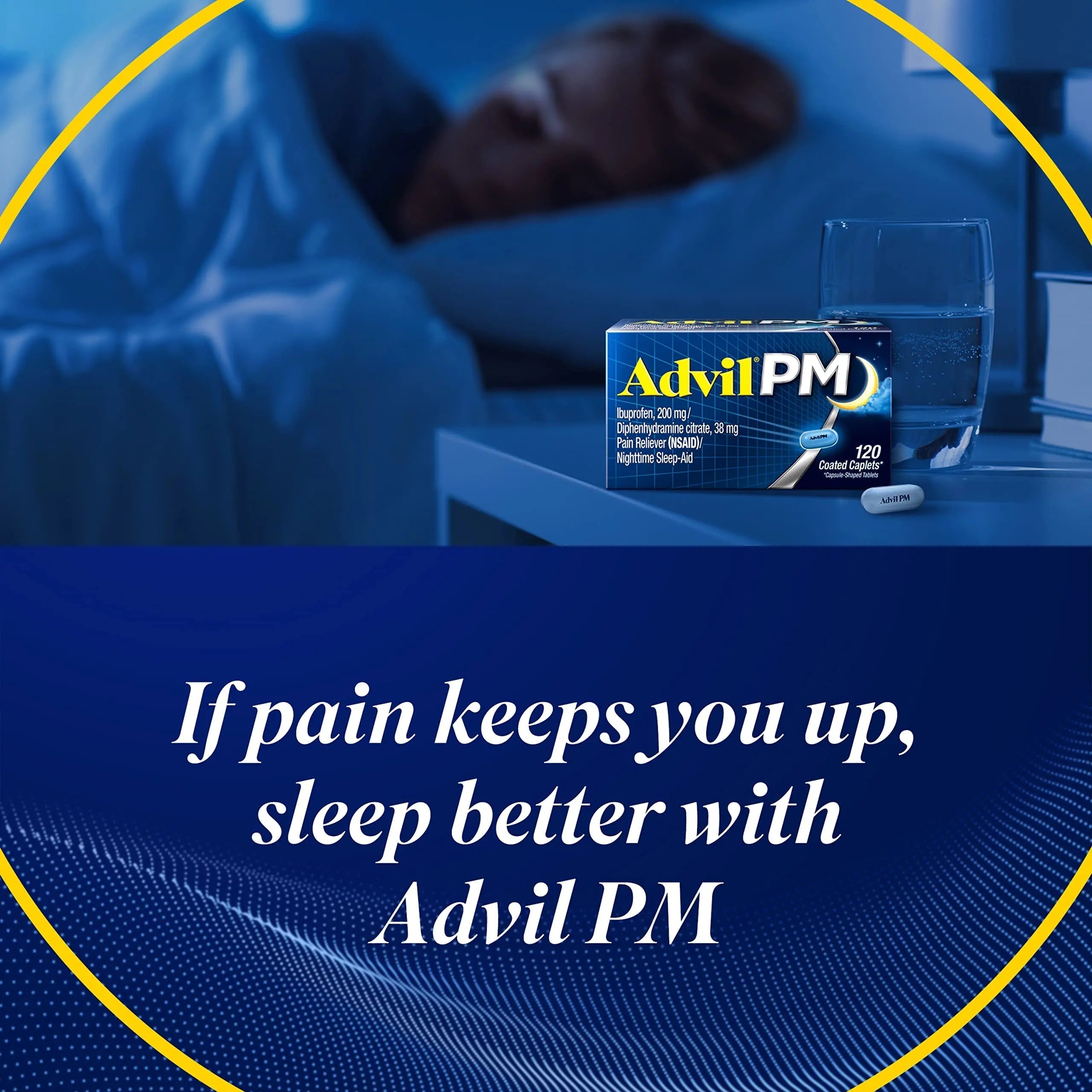 Advil PM Pain Reliever and Nighttime Sleep Aid, Pain Medicine with Ibuprofen for Pain Relief and Diphenhydramine Citrate for a Sleep Aid - 40 Coated Caplets Advil buy supplements canada