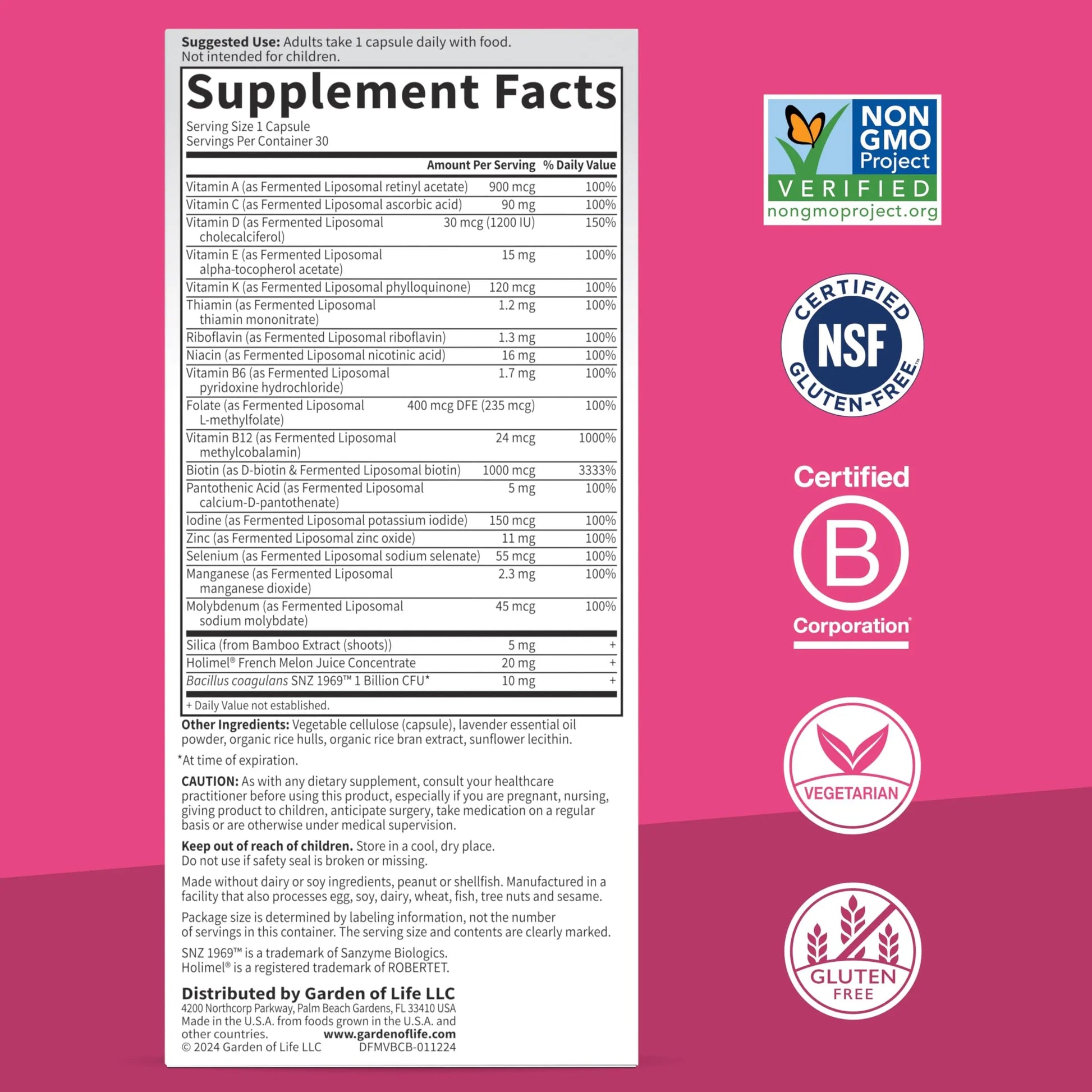 Garden of Life Dr Formulated Multi+ Beauty Complex Fermented Liposomal Multivitamin Plus Hair Skin and Nails Vitamins, French Melon SOD Garden of Life buy supplements canada