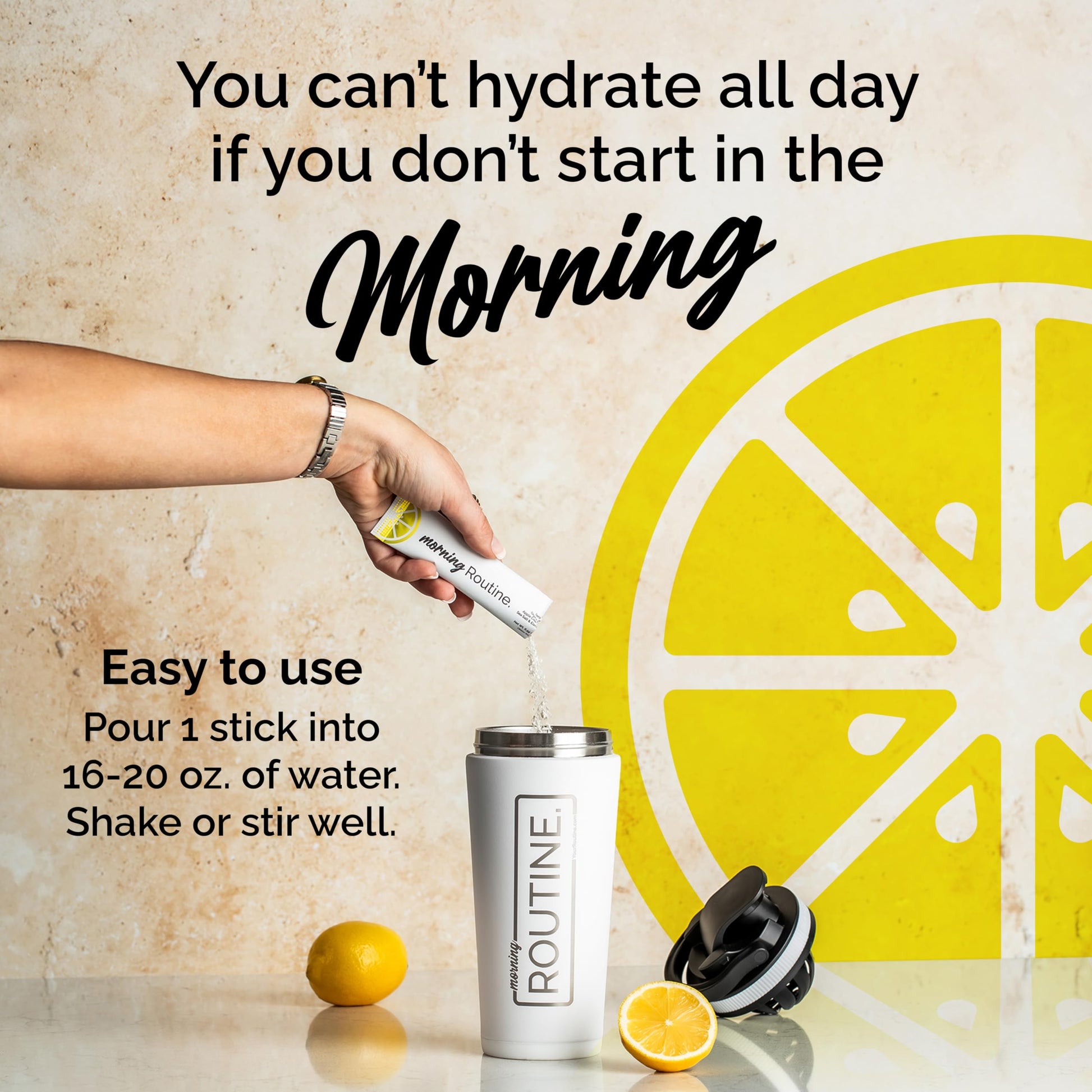 ROUTINE Morning Daily Hydration | Electrolyte Powder Packets | Lemon, Apple Cider Vinegar & Sea Salt Drink Mix | Sugar-Free, Keto & Paleo-Friendly | 3rd-Party ROUTINE buy supplements canada