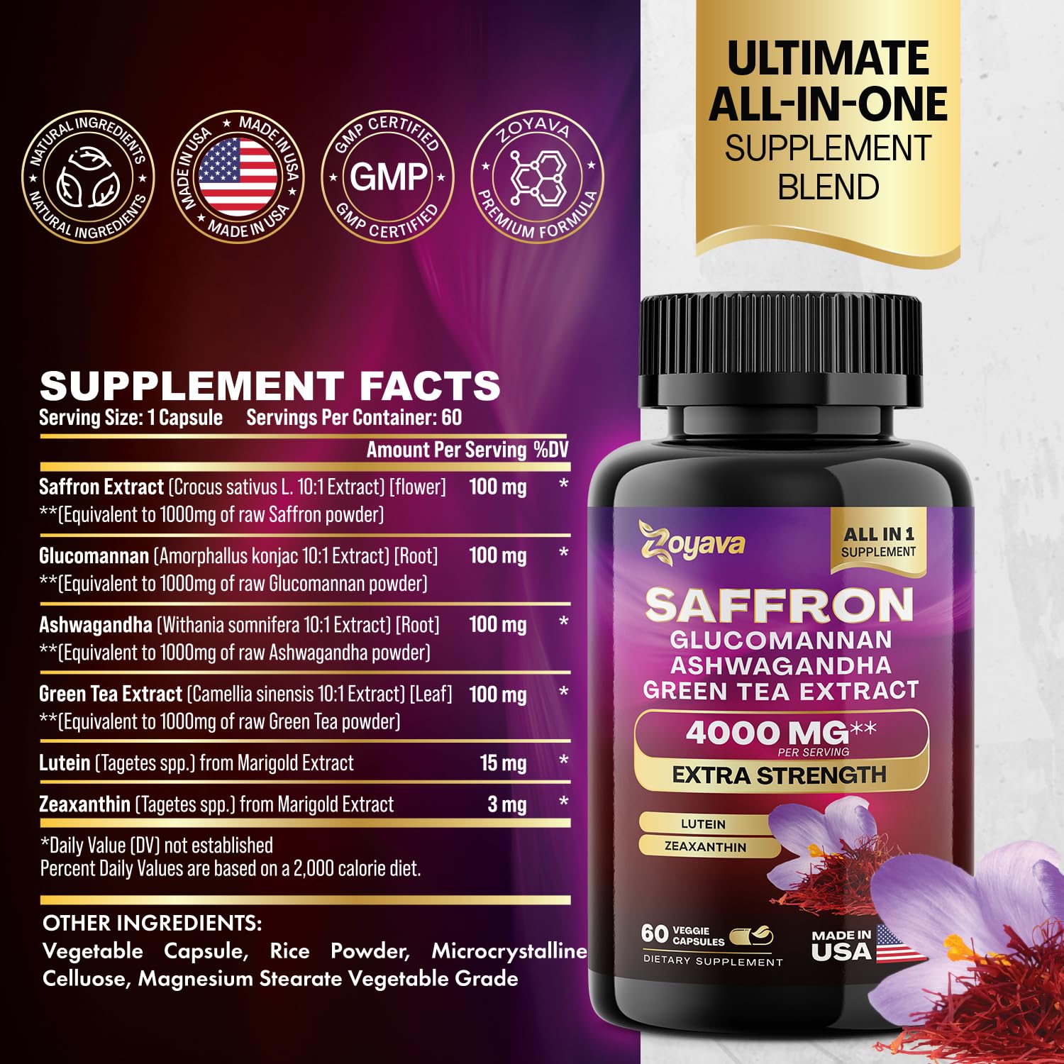 Zoyava Sea Moss 16-in-1 and Saffron 6-in-1 Bundle Zoyava buy supplements canada