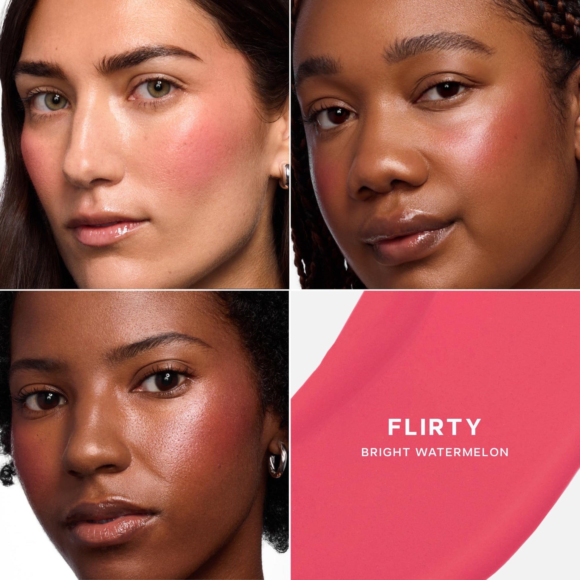 Saie Dewy Glow Duo - Dew Liquid Blush - (.40 oz, Flirty), Glossybounce Lip Gloss-Oil Hybrid (.17 oz, Burst) - Hydrating, Vegan Makeup for Radiant Cheeks & Lips Saie buy supplements canada